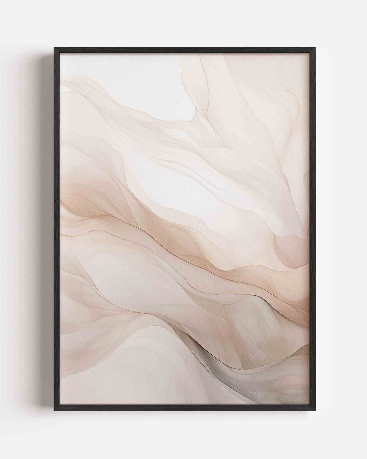 Golvende lijnen – zacht abstracte portret poster als wanddecoratie