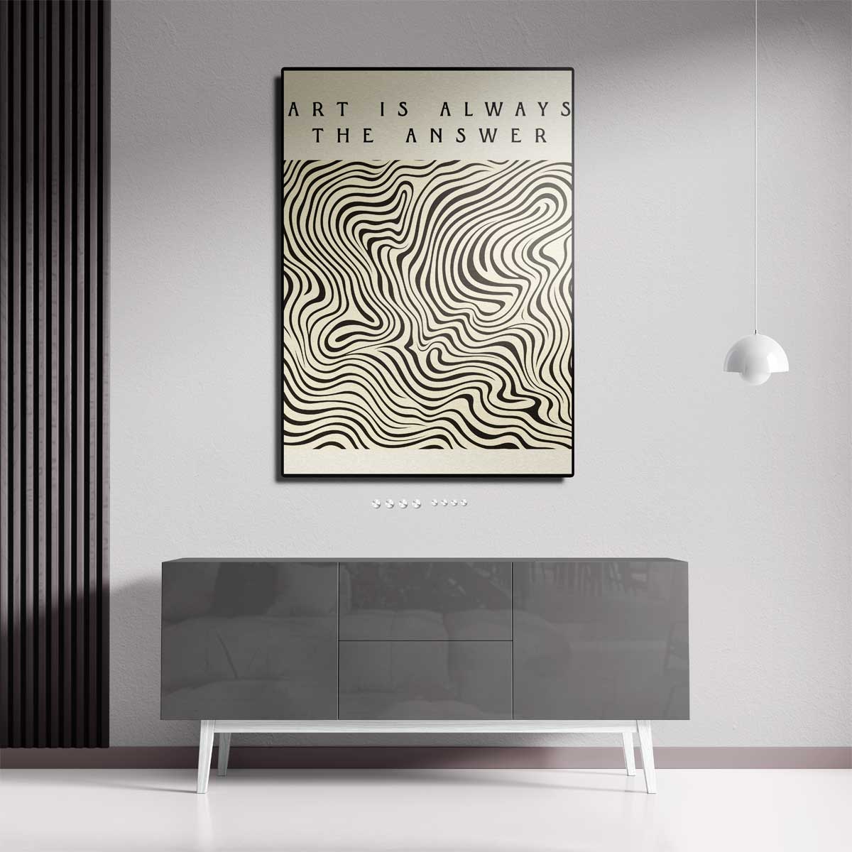 Kunst als Antwoord – dibond kunstwerk als wanddecoratie