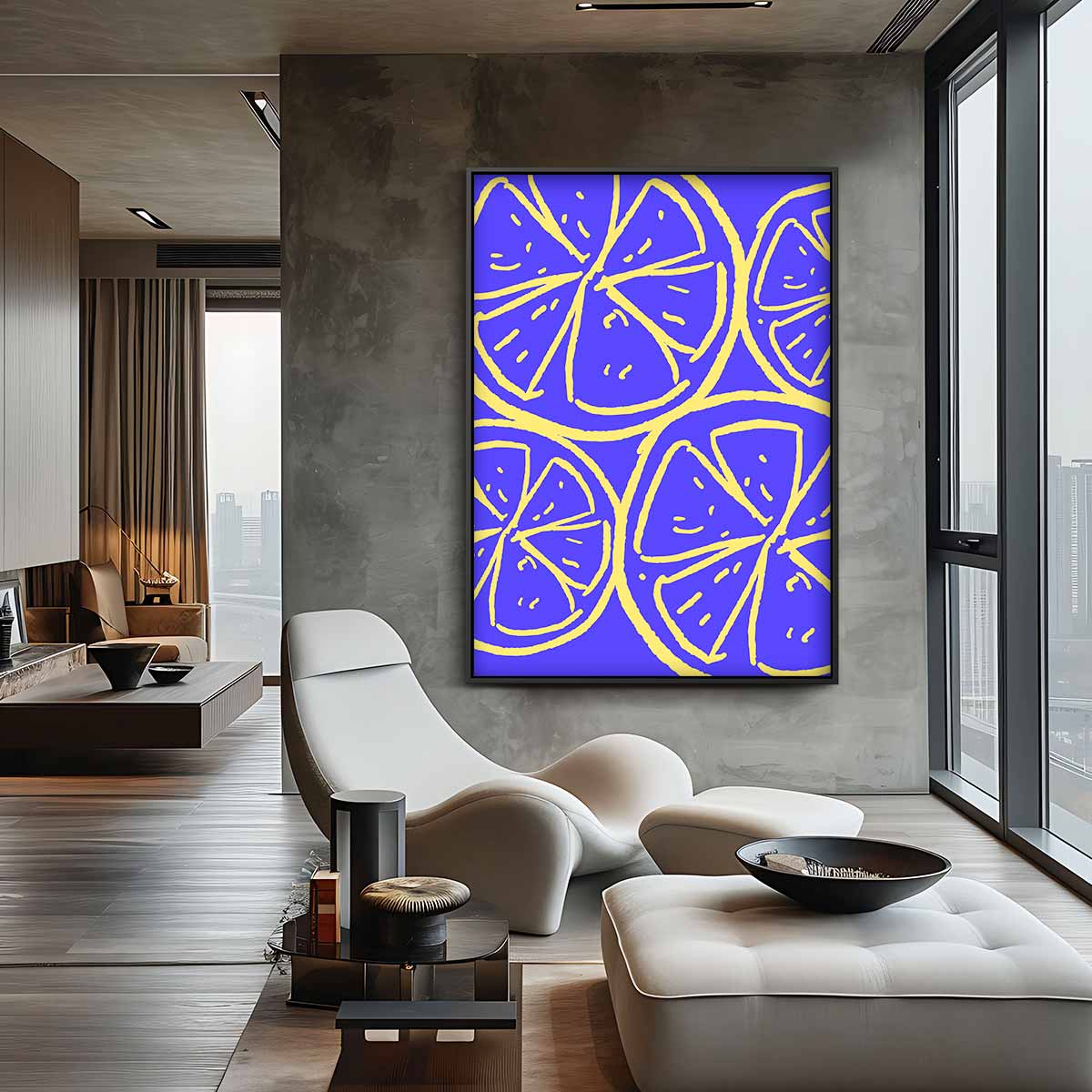 Citrus Fantasie – plexiglas kunstwerk als wanddecoratie