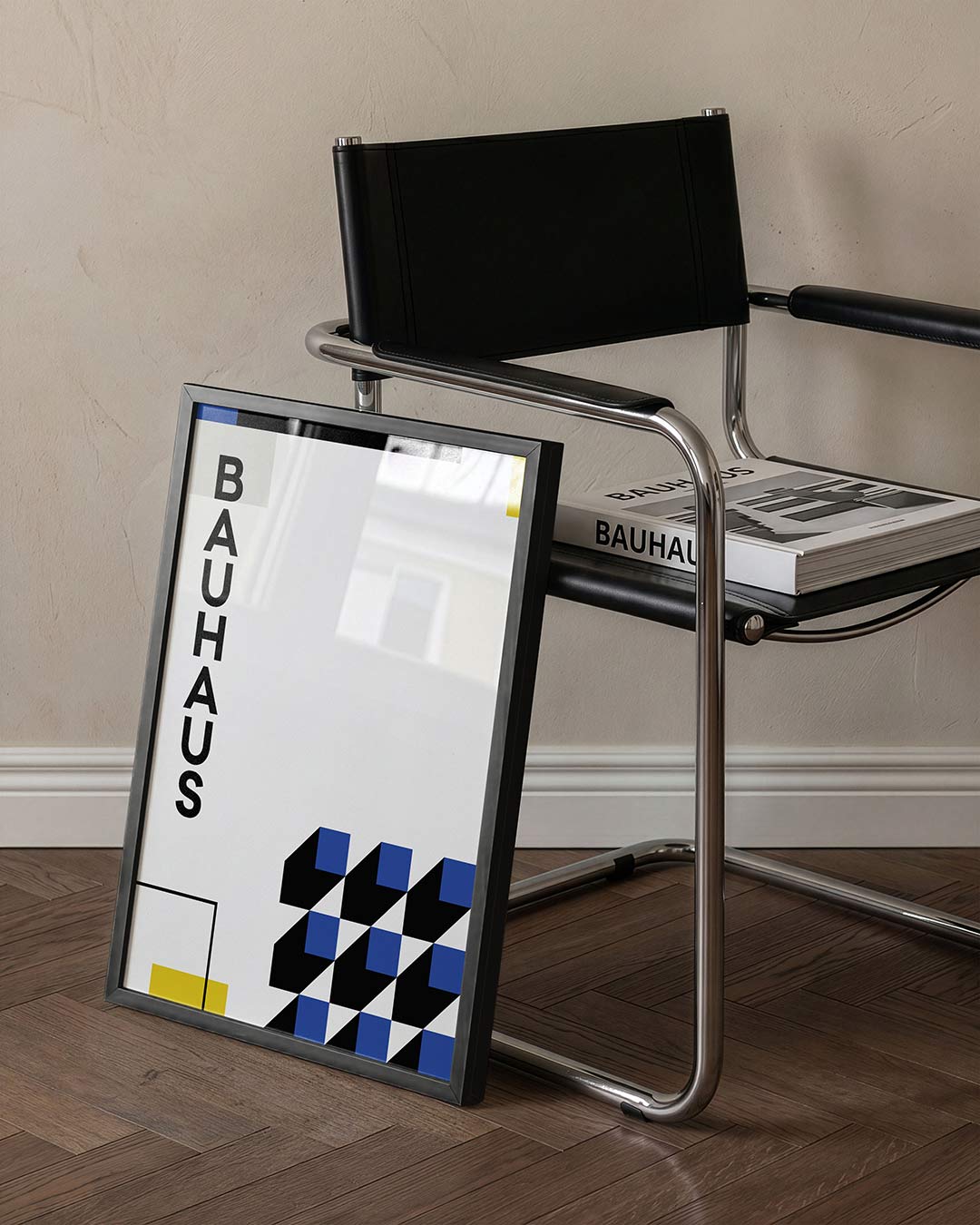 Vormen en vlakken – staande Bauhaus poster voor aan de muur
