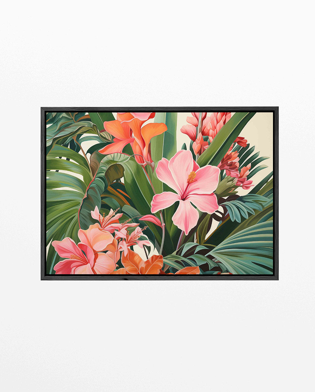 Tropische bloemenpracht – liggend jungle kunstwerk