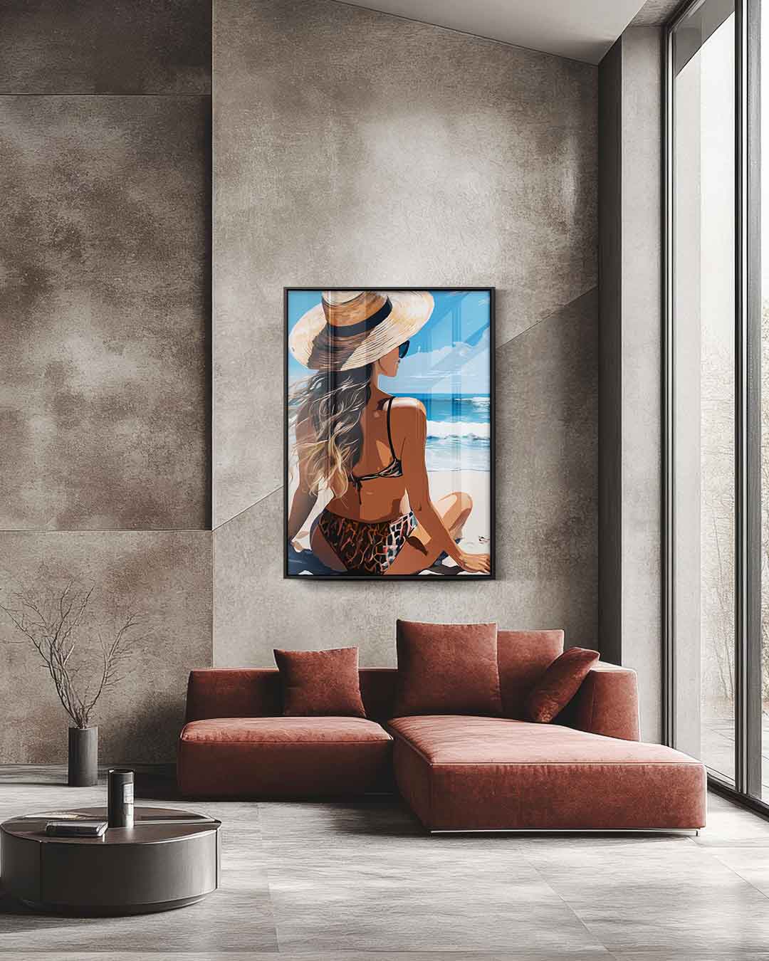 Stranddromen in de Zomerzon – staande wandkunst voor woonkamer of interieur