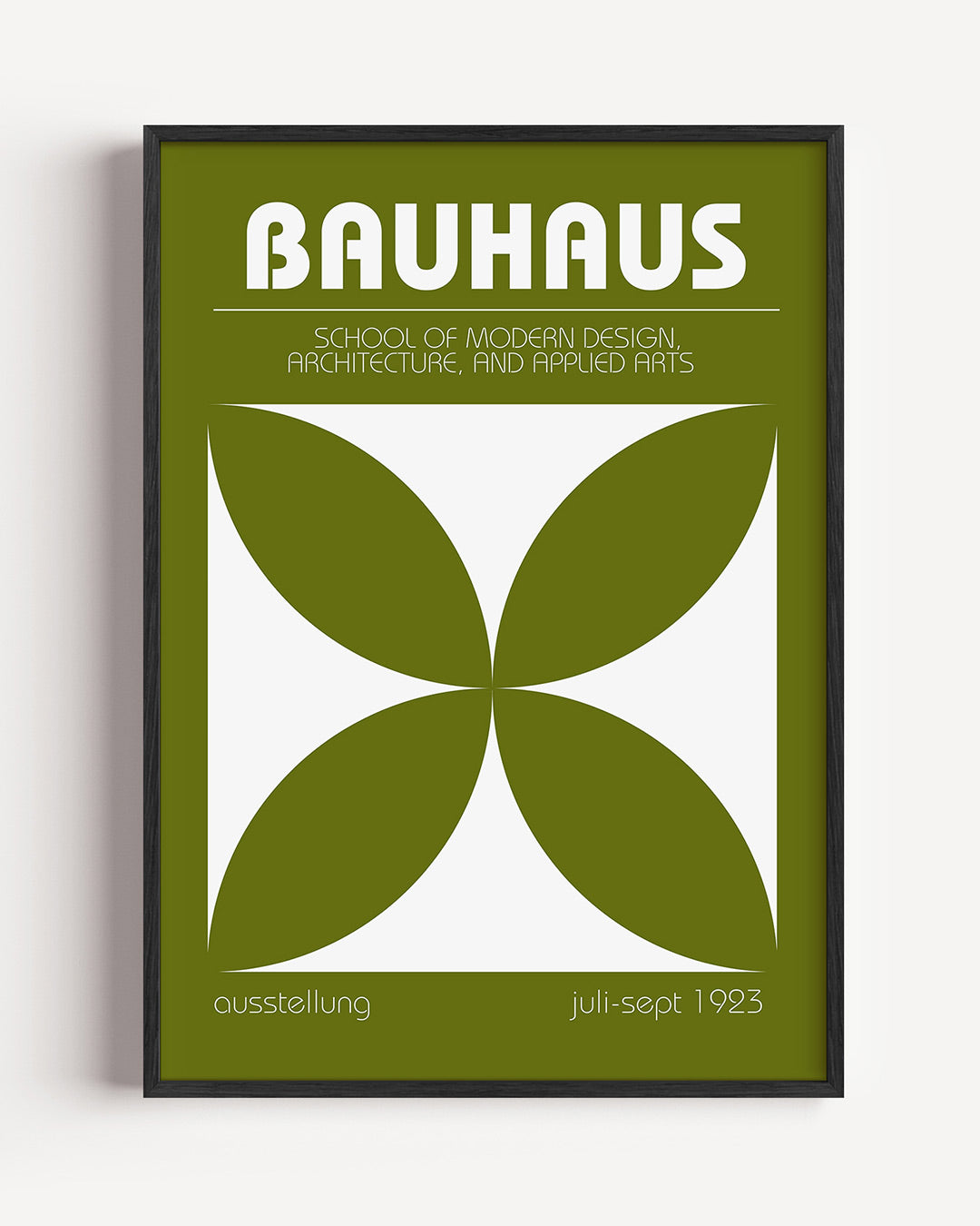 Vorm en balans – staande Bauhaus poster als wanddecoratie