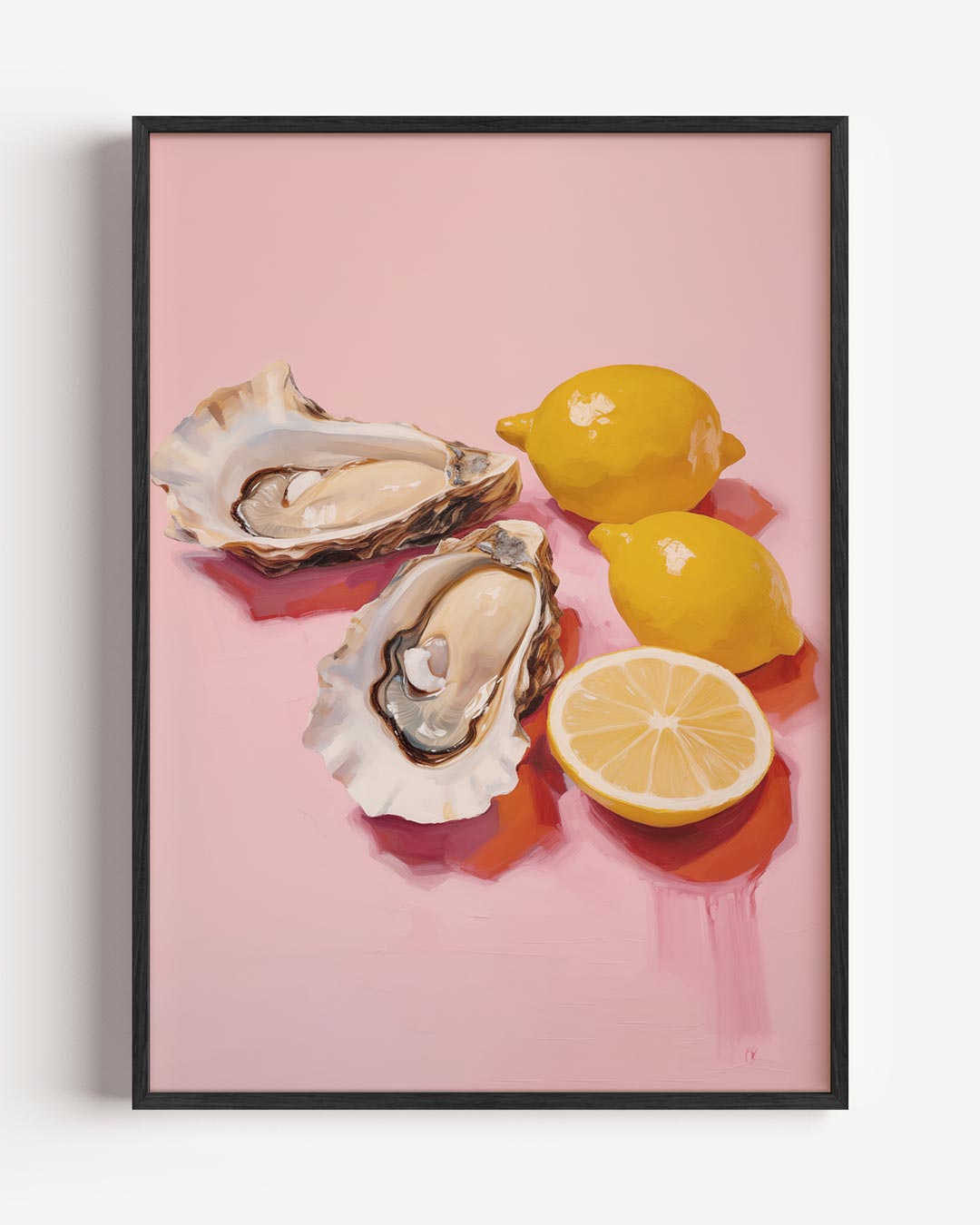 Stijlvolle Oester & Citroen – keuken portret poster als wanddecoratie