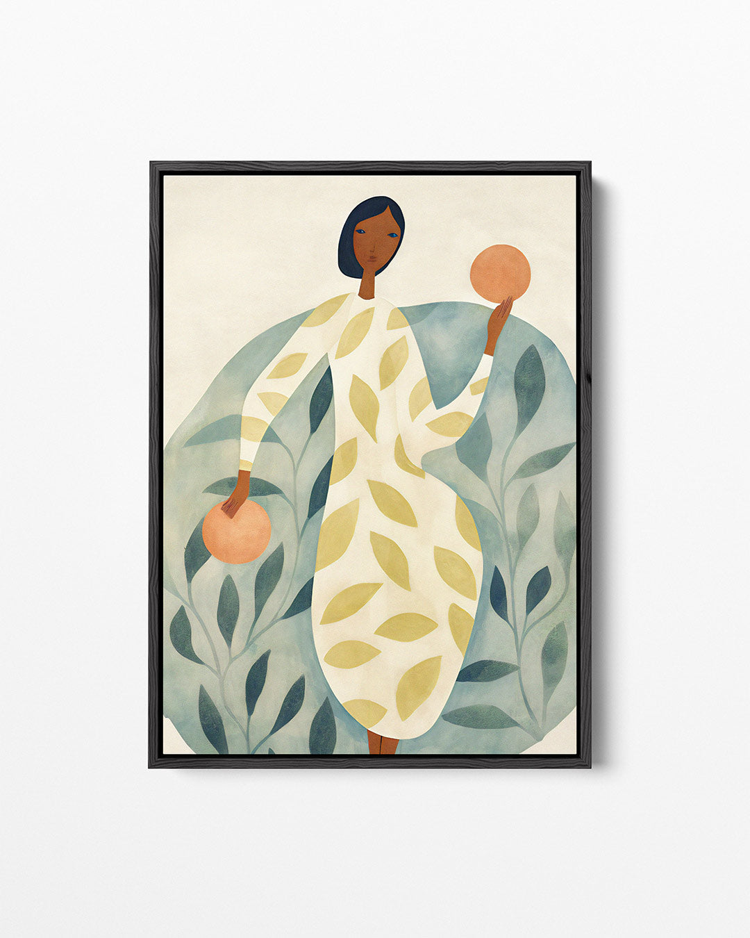 Vrouw met cirkels – staand wanddecoratie kunstwerk
