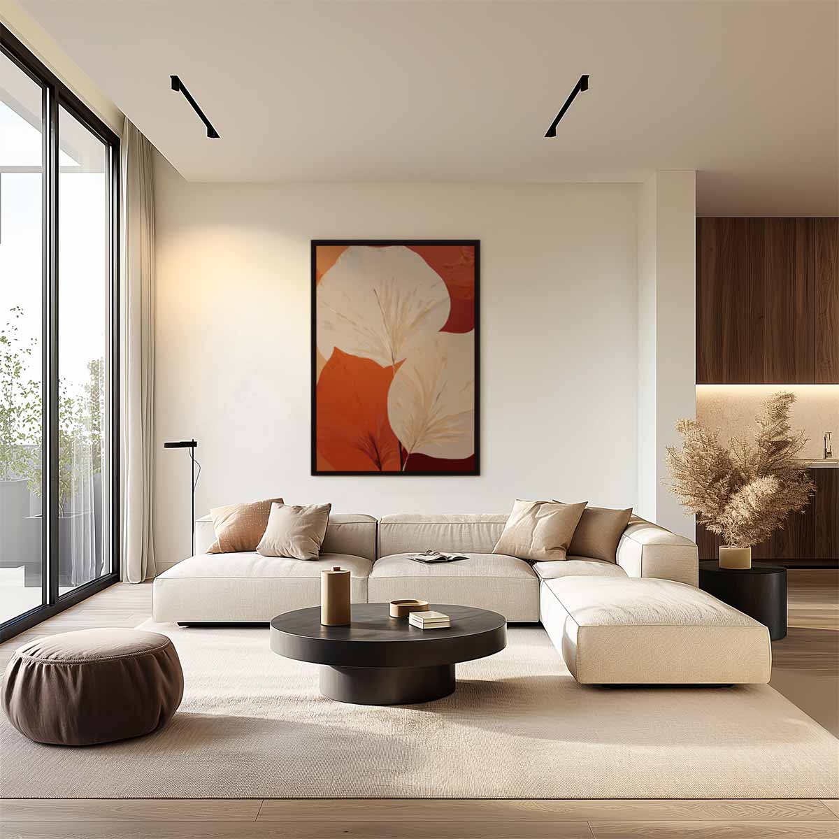Blad in Herfstsfeer – plexiglas wanddecoratie in portret formaat