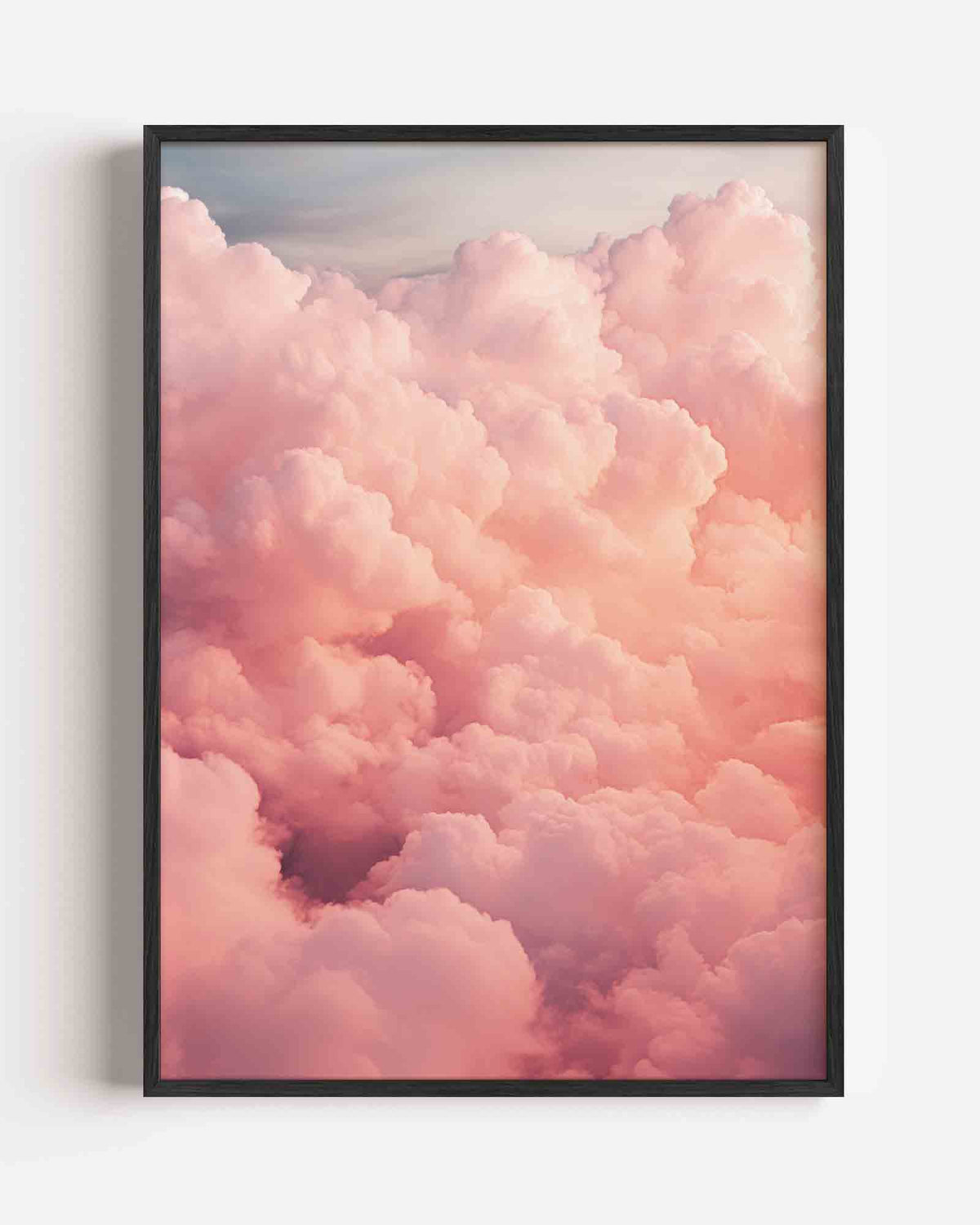 Roze wolken – Kunst & Design poster als staande wanddecoratie