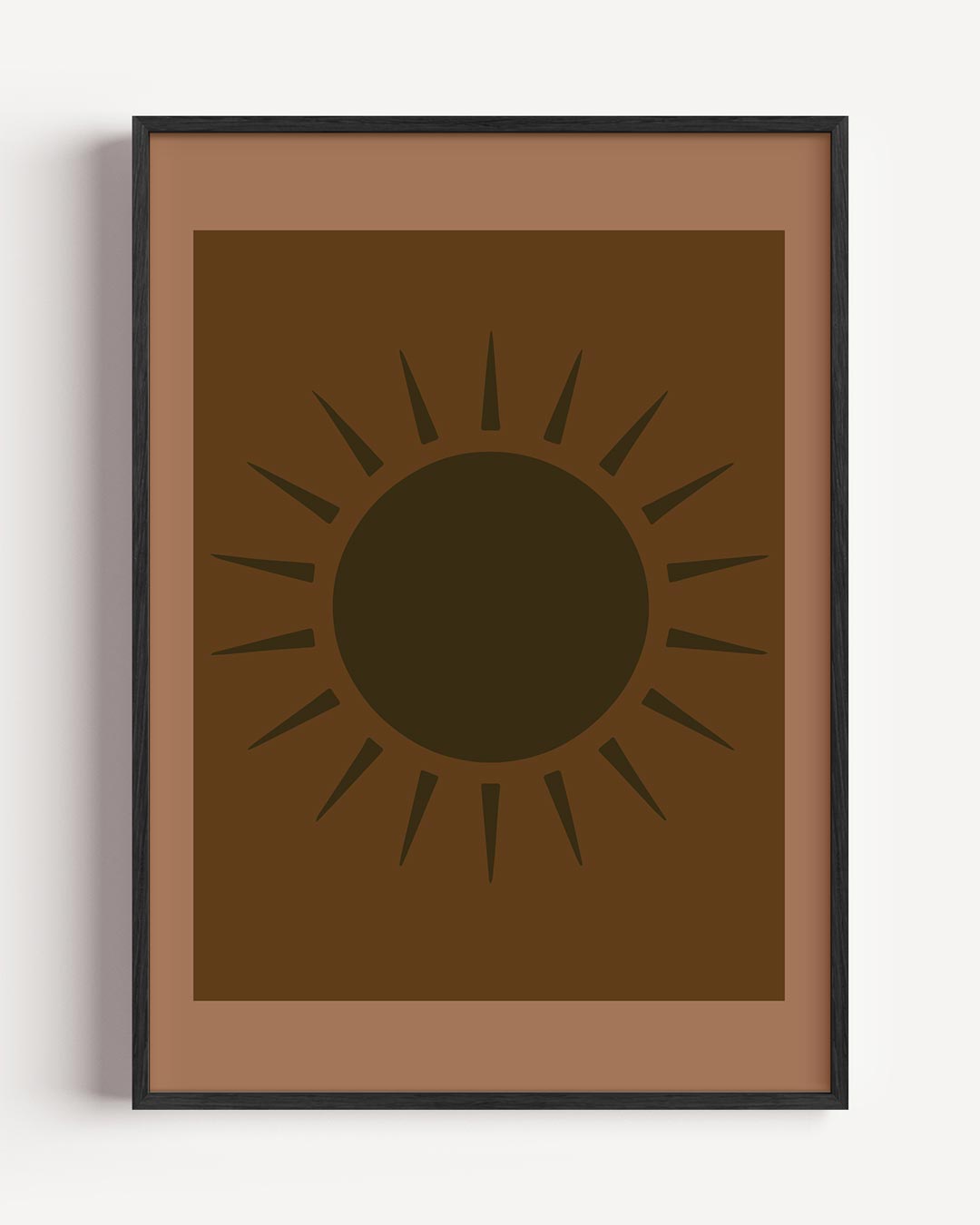 Zonnestraal Bruin – zomer portret poster als wanddecoratie