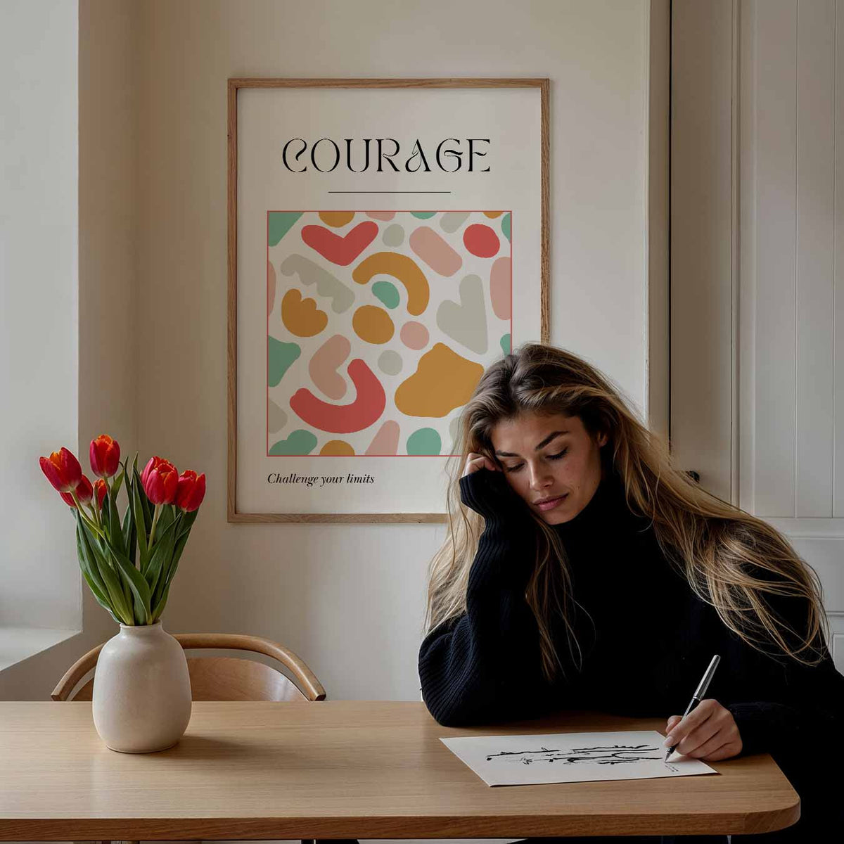 Kleurrijke Moed – quotes portret poster, afbeelding 7