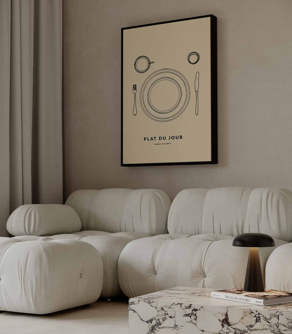 Plat du Jour Poster – modern portret kunstwerk van WallArtistic
