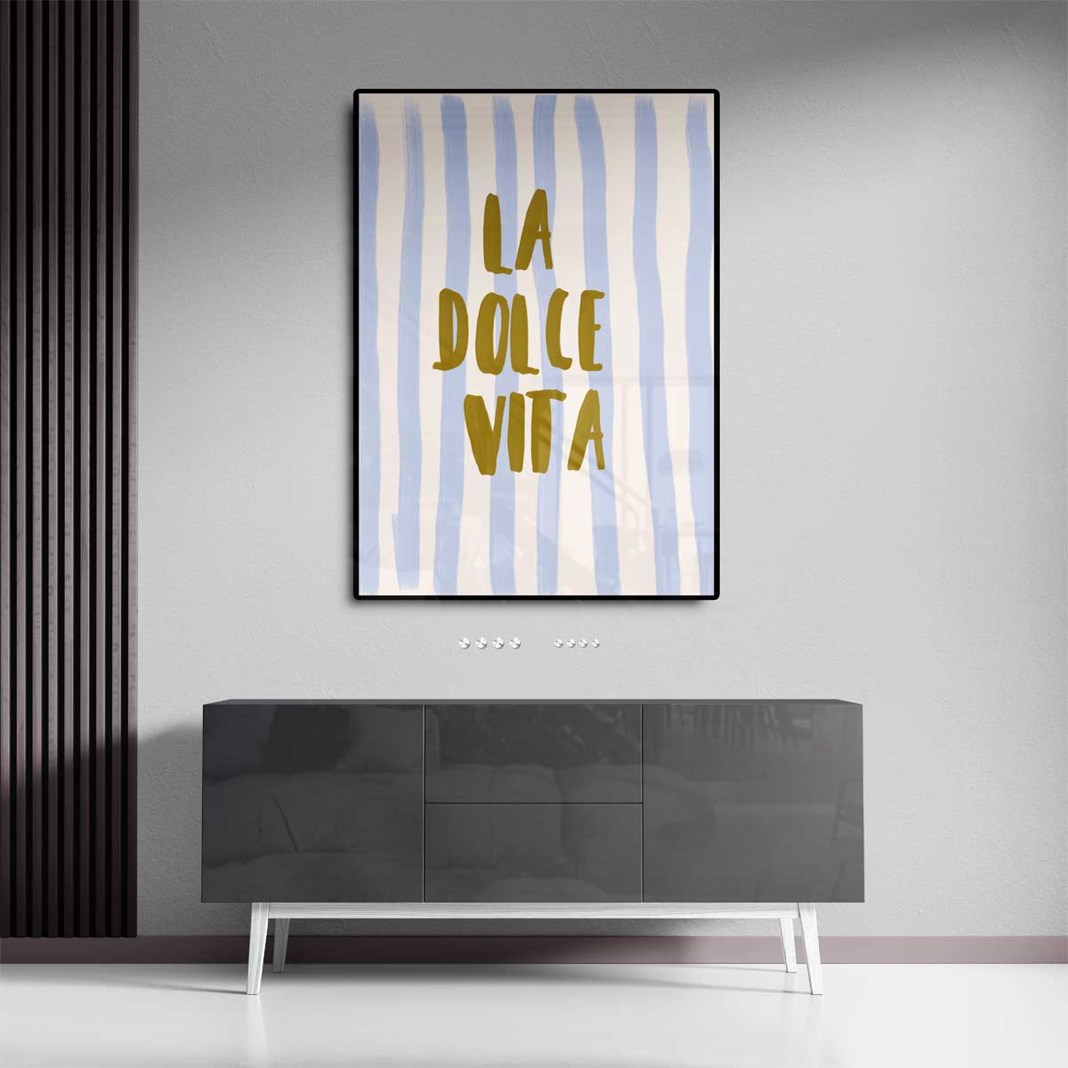 La Dolce Vita Strepen – staande wandkunst voor woonkamer of interieur