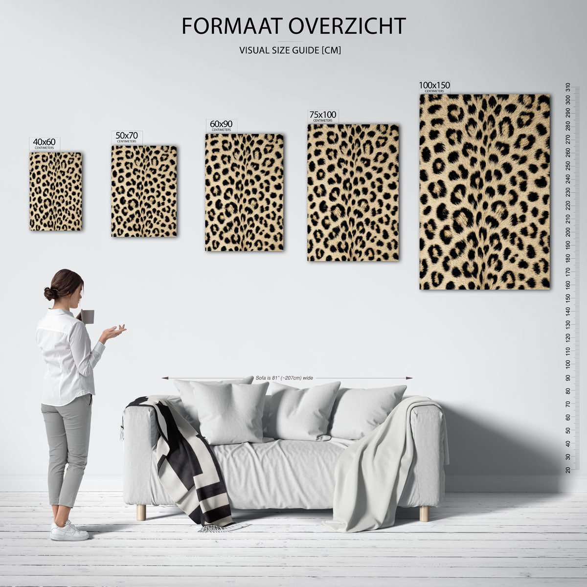 Dierlijke patronen – staande wanddecoratie van WallArtistic
