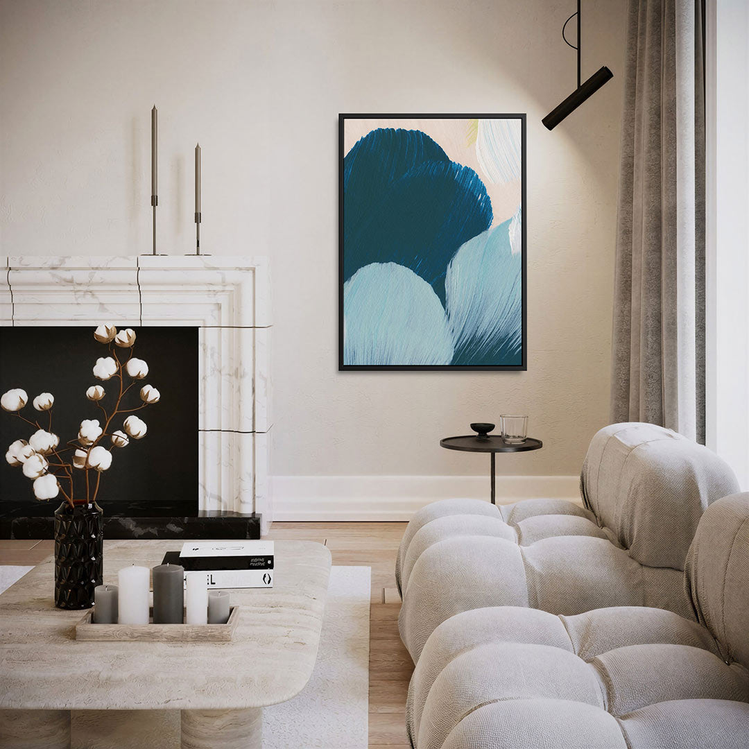 Vloeiende kleurencompositie – moderne staande wandkunst