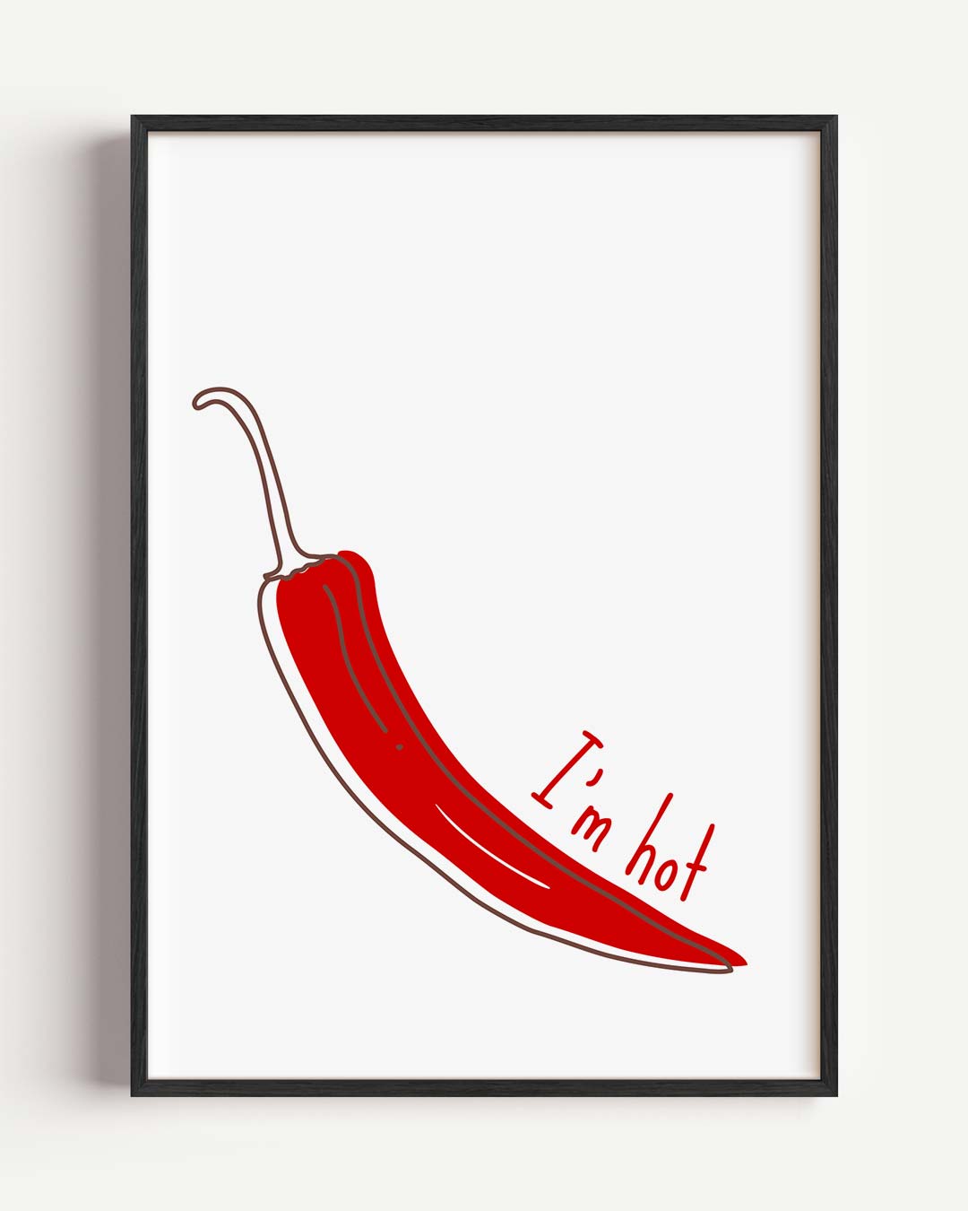 Pittige Chili Peper – keuken portret poster als wanddecoratie