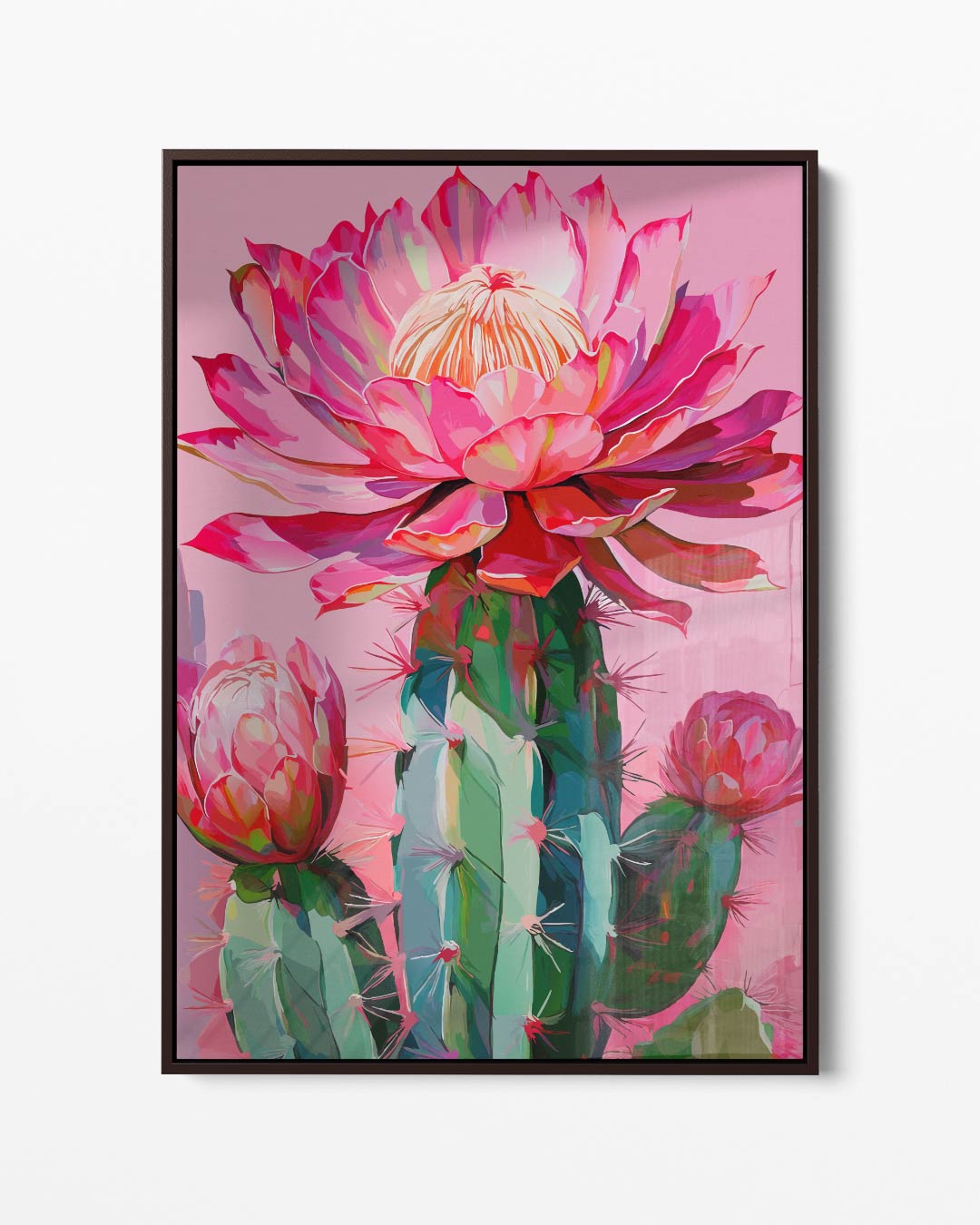 Cactus Bloemkleurenpracht – portret kunstwerk als wanddecoratie