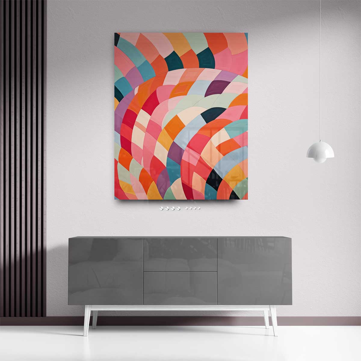 Kleurrijke Abstracte Harmonie – plexiglas kunstwerk als wanddecoratie