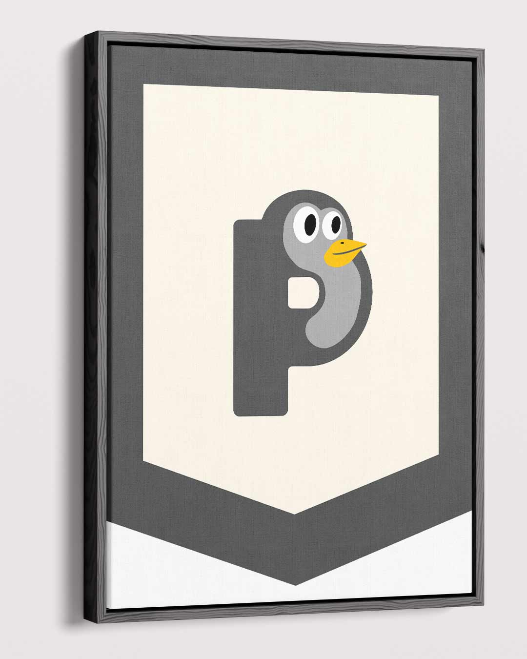 Vrolijke Pinguïn-Mascotte – plexiglas wanddecoratie in portret formaat