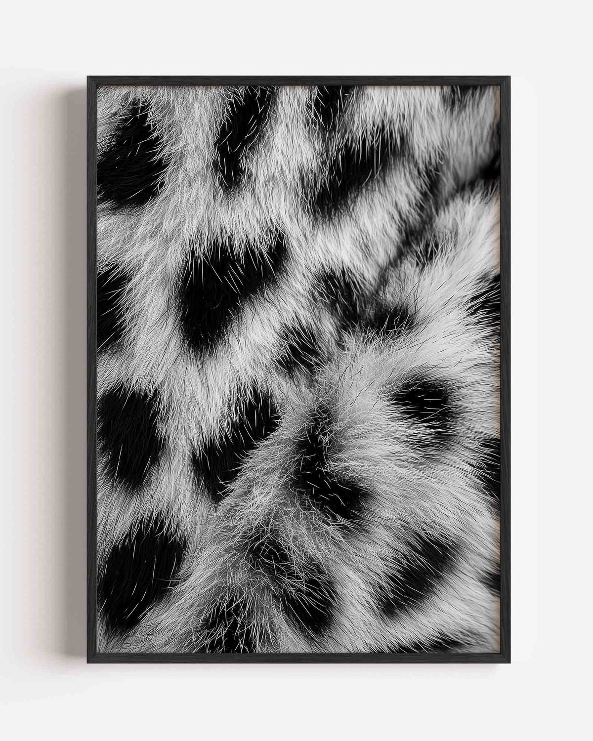 Zwart wit vachtpatroon – safari portret poster als wanddecoratie