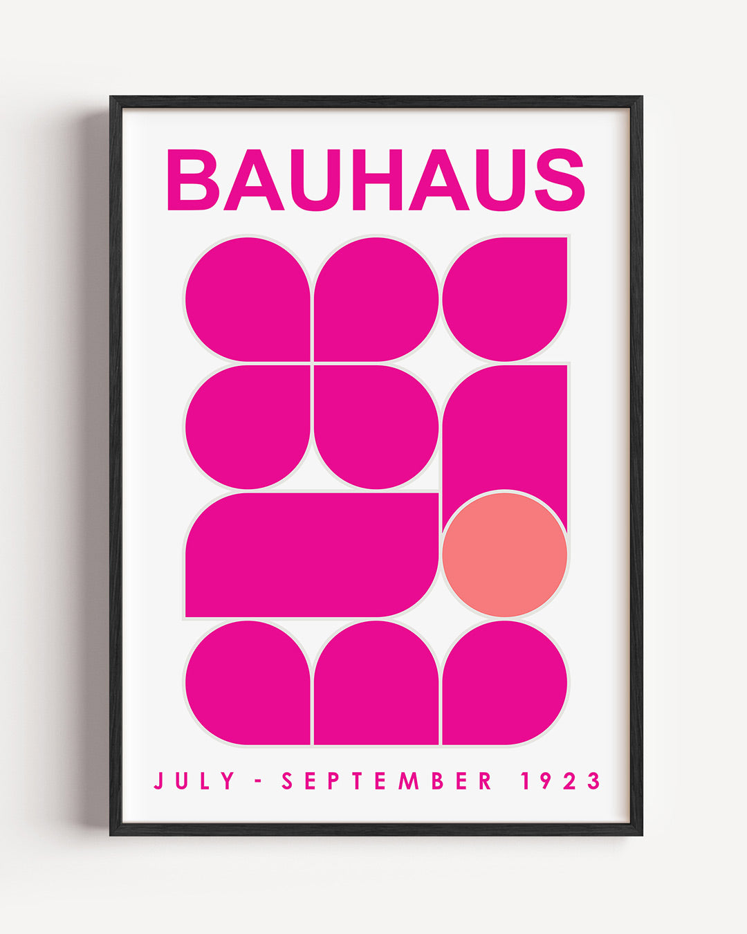 Vormen en vlakken – staande Bauhaus poster als wanddecoratie