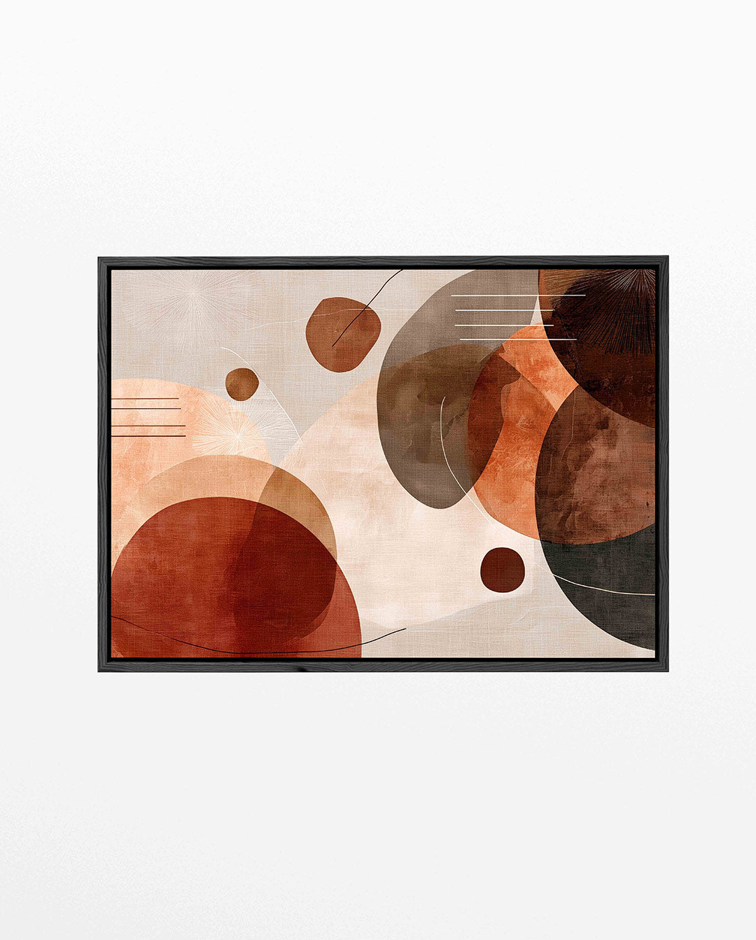 Organische vormen compositie – Lijnen – liggend abstract kunstwerk