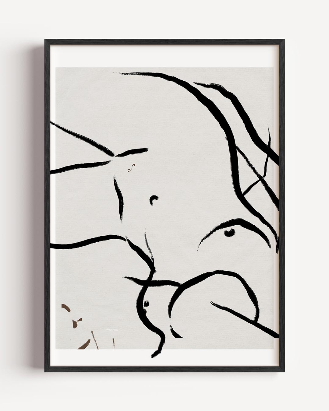 Minimalistische Lichaamskunst – lijntekening portret poster als wanddecoratie