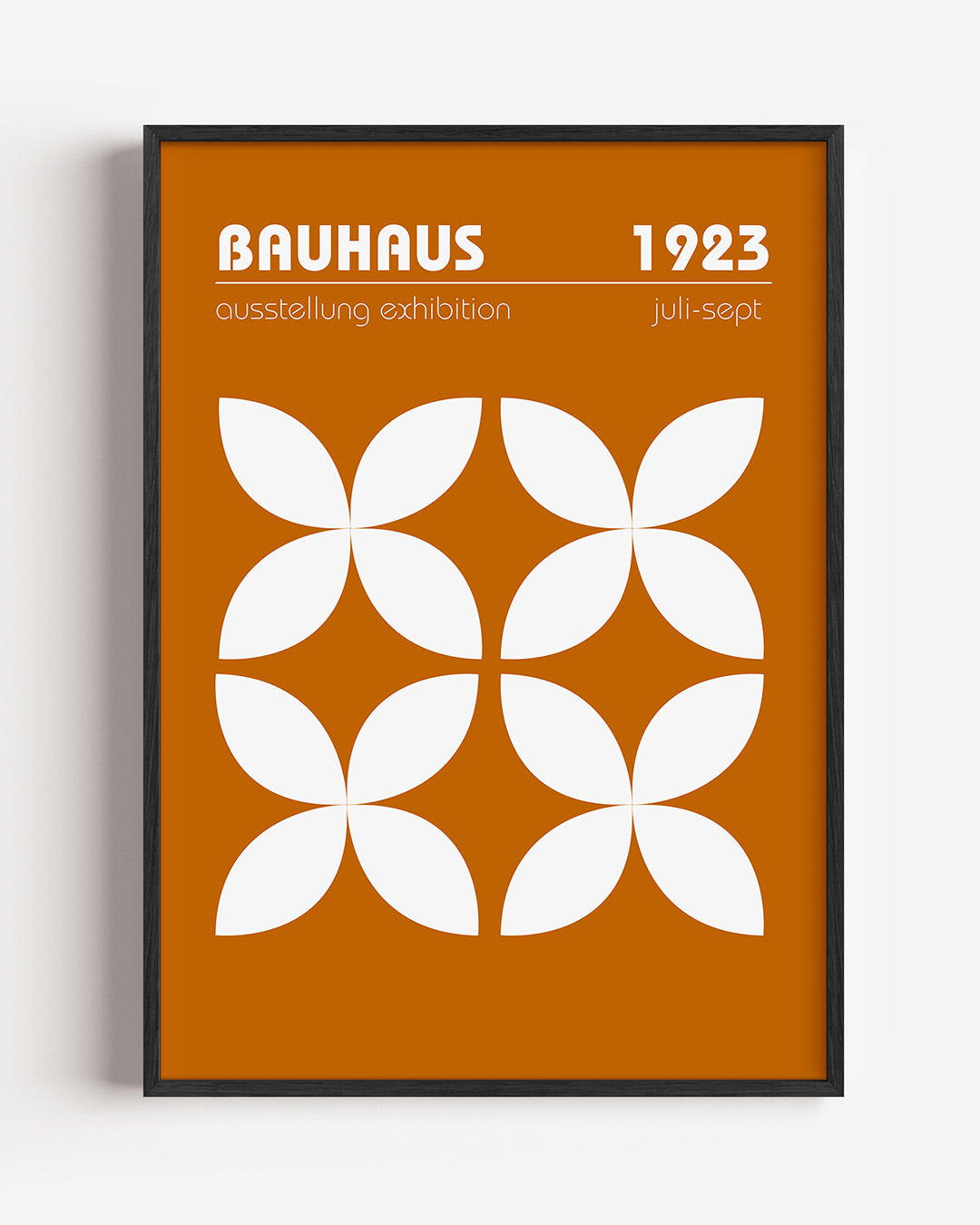 Vormritme en kleur – staande Bauhaus poster als wanddecoratie