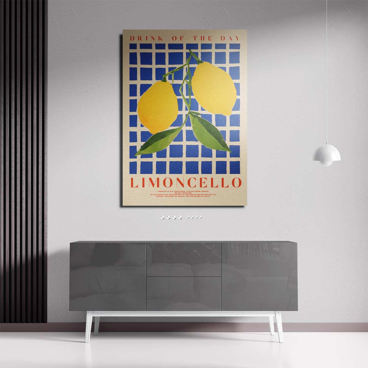 Citrus Serenade Poster – staande wandkunst voor woonkamer of interieur