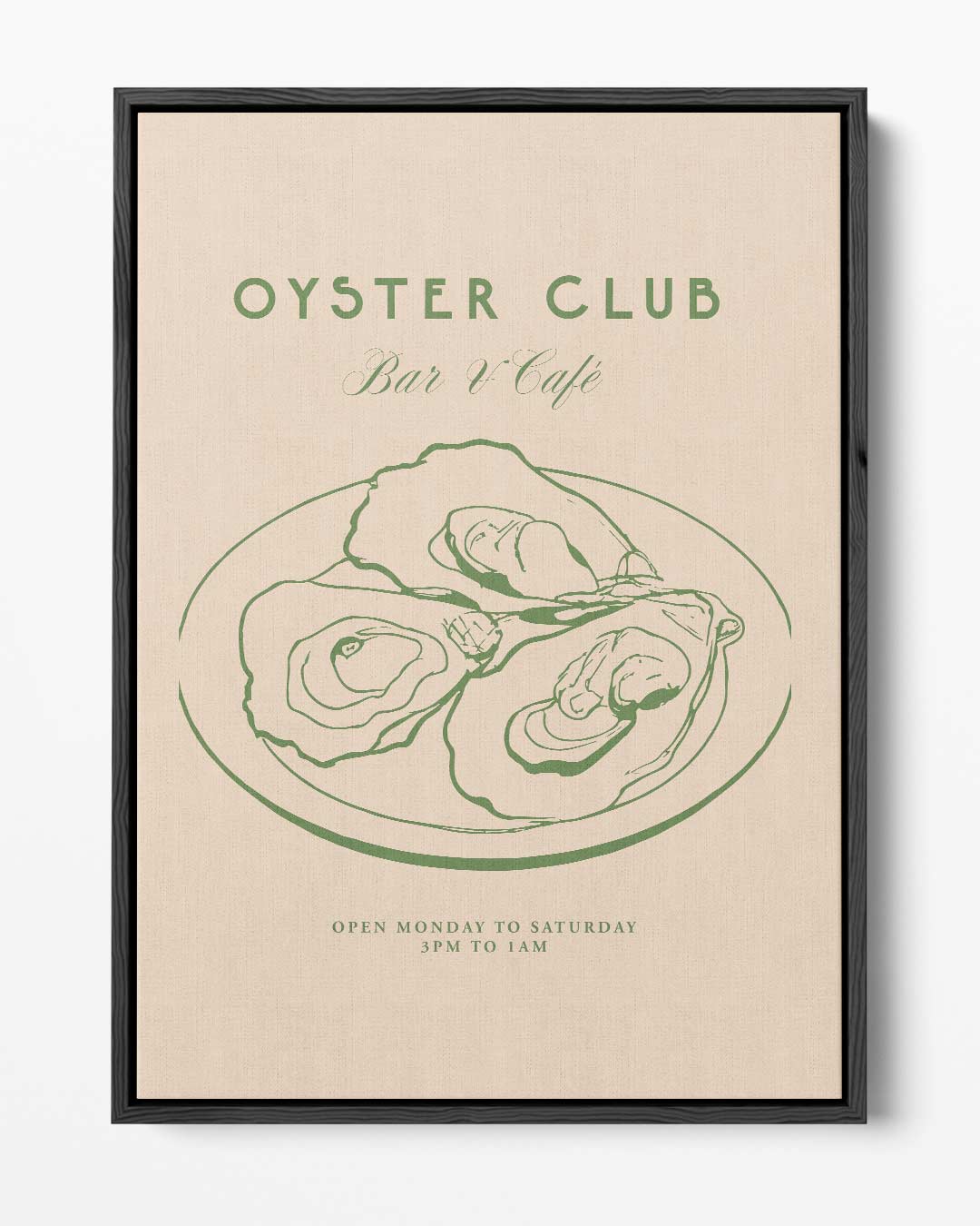 Oyster Club Illustratie – portret kunstwerk als wanddecoratie