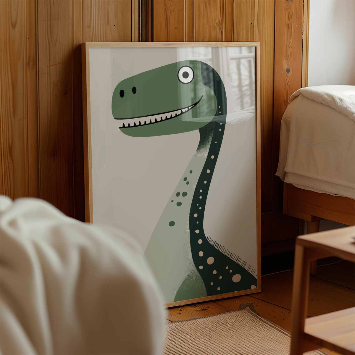 Humoristische Dino – kinderposter in staand formaat