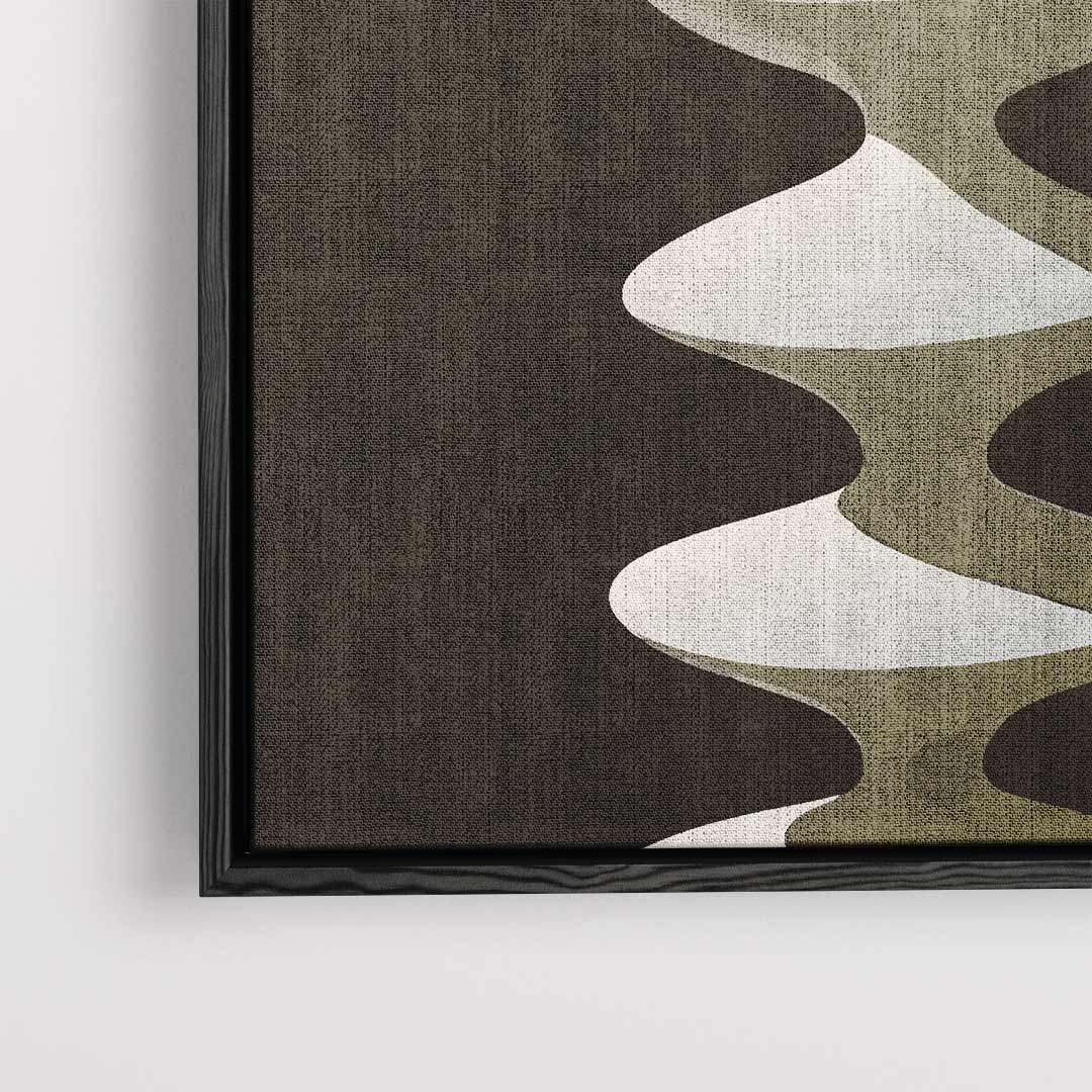 Abstracte Golfvaas – dibond kunstwerk als wanddecoratie