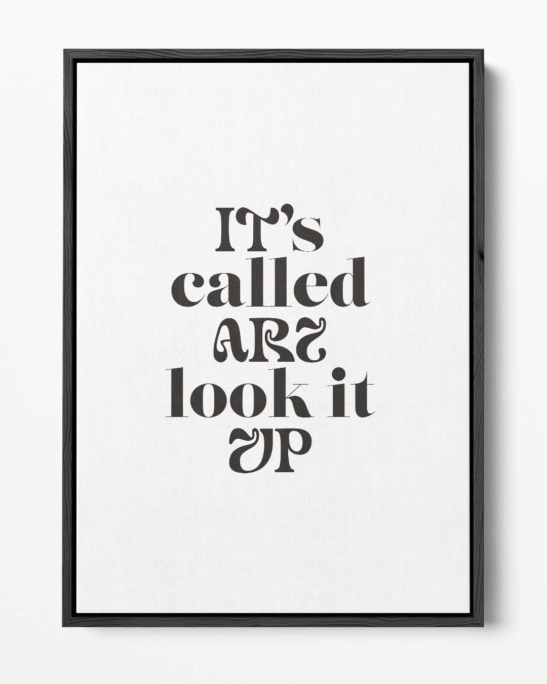 Kunstzinnige Typografie Poster – portret kunstwerk als wanddecoratie