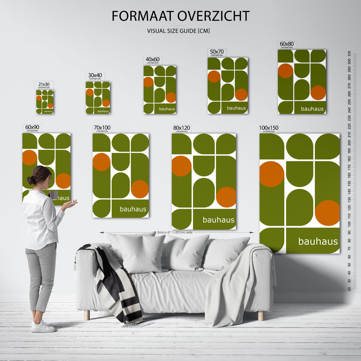 Vorm en kleur – Bauhaus poster als moderne geometrische wanddecoratie