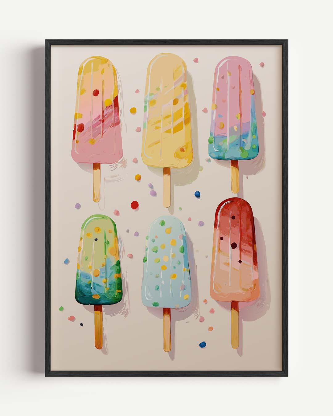 Zomerse IJsjes – keuken portret poster als wanddecoratie