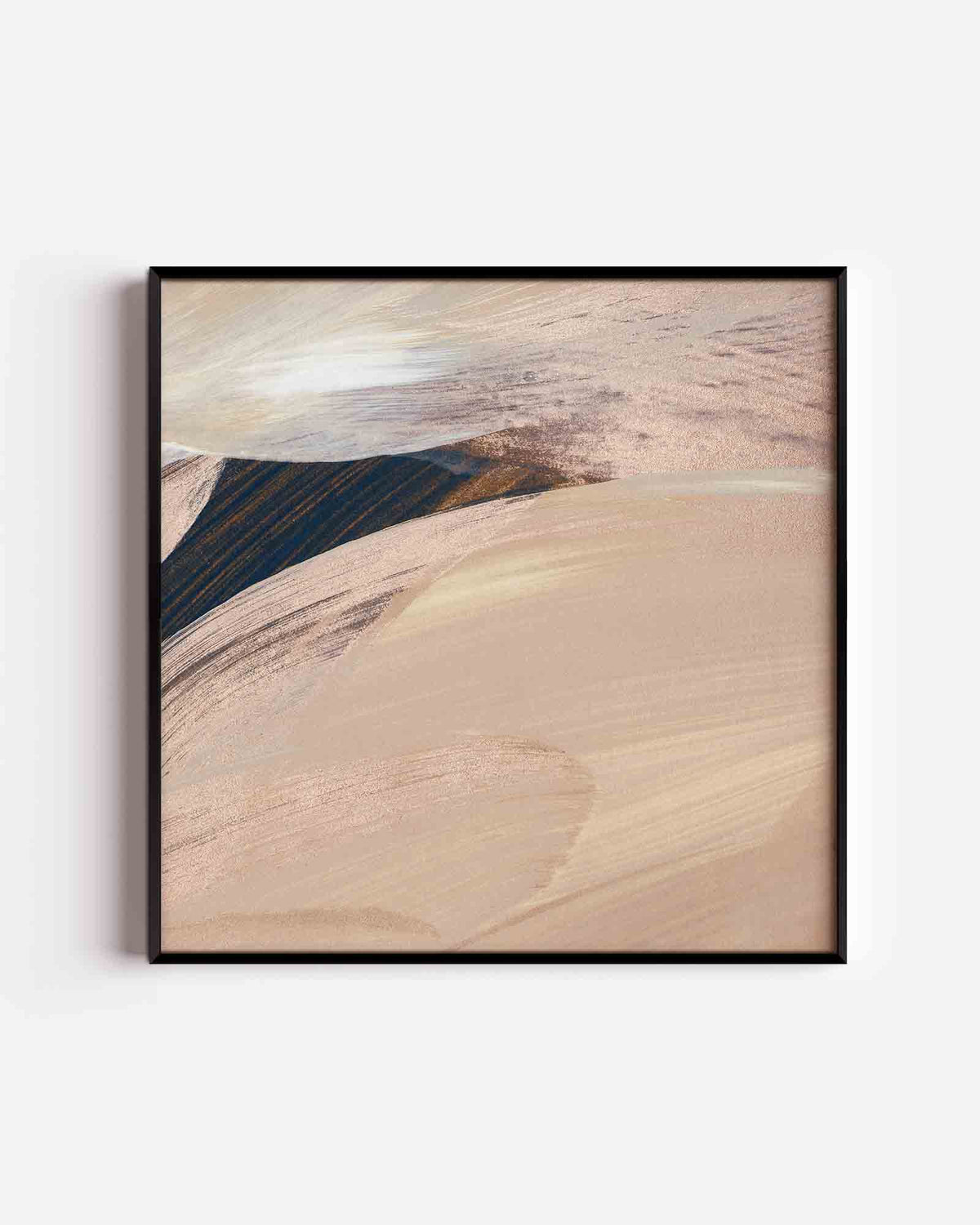 Abstracte penseelstreken – schilderkunst vierkante poster als wanddecoratie