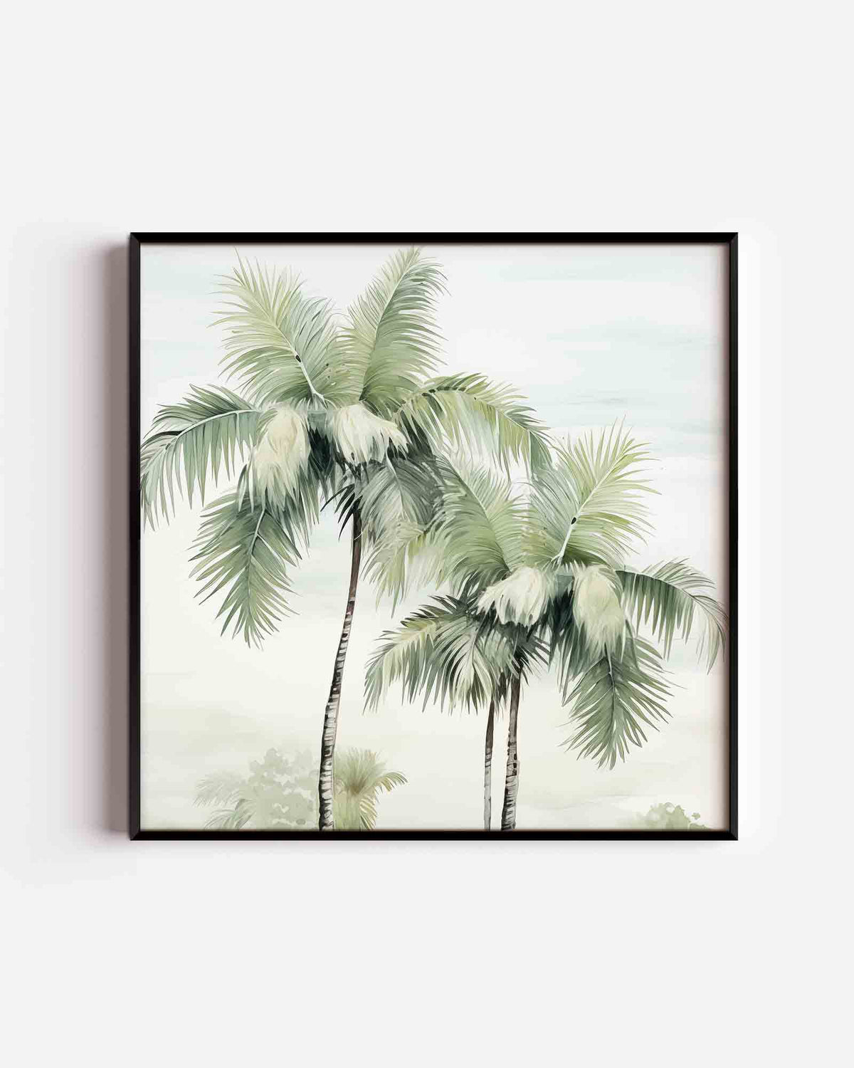 Tropische palmbomen – jungle vierkante poster als wanddecoratie