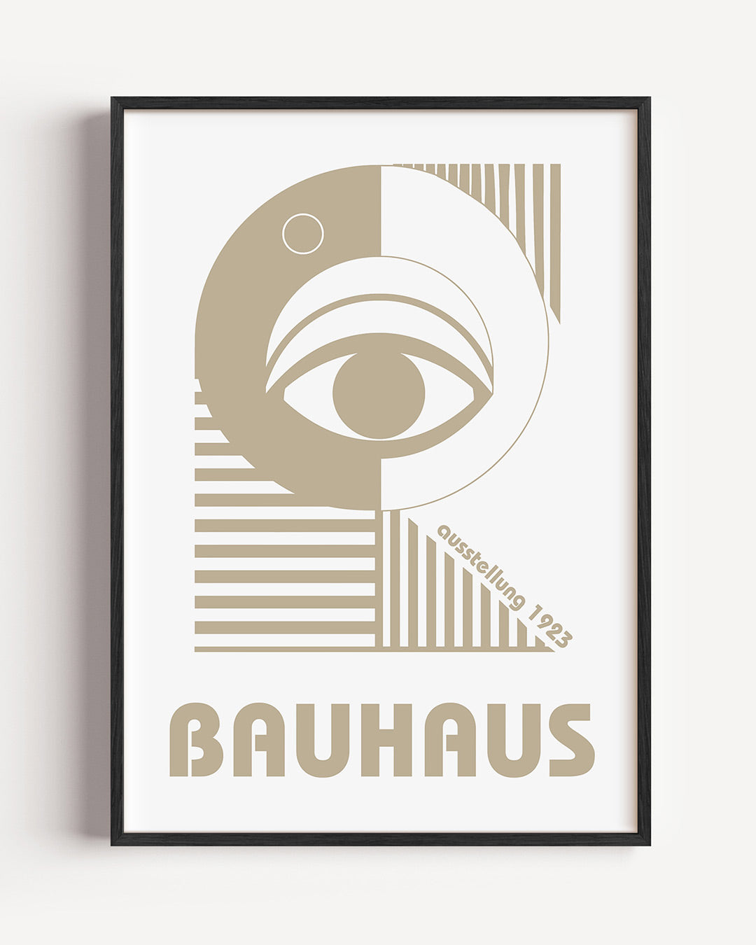Oog en lijnen – staande Bauhaus poster als wanddecoratie