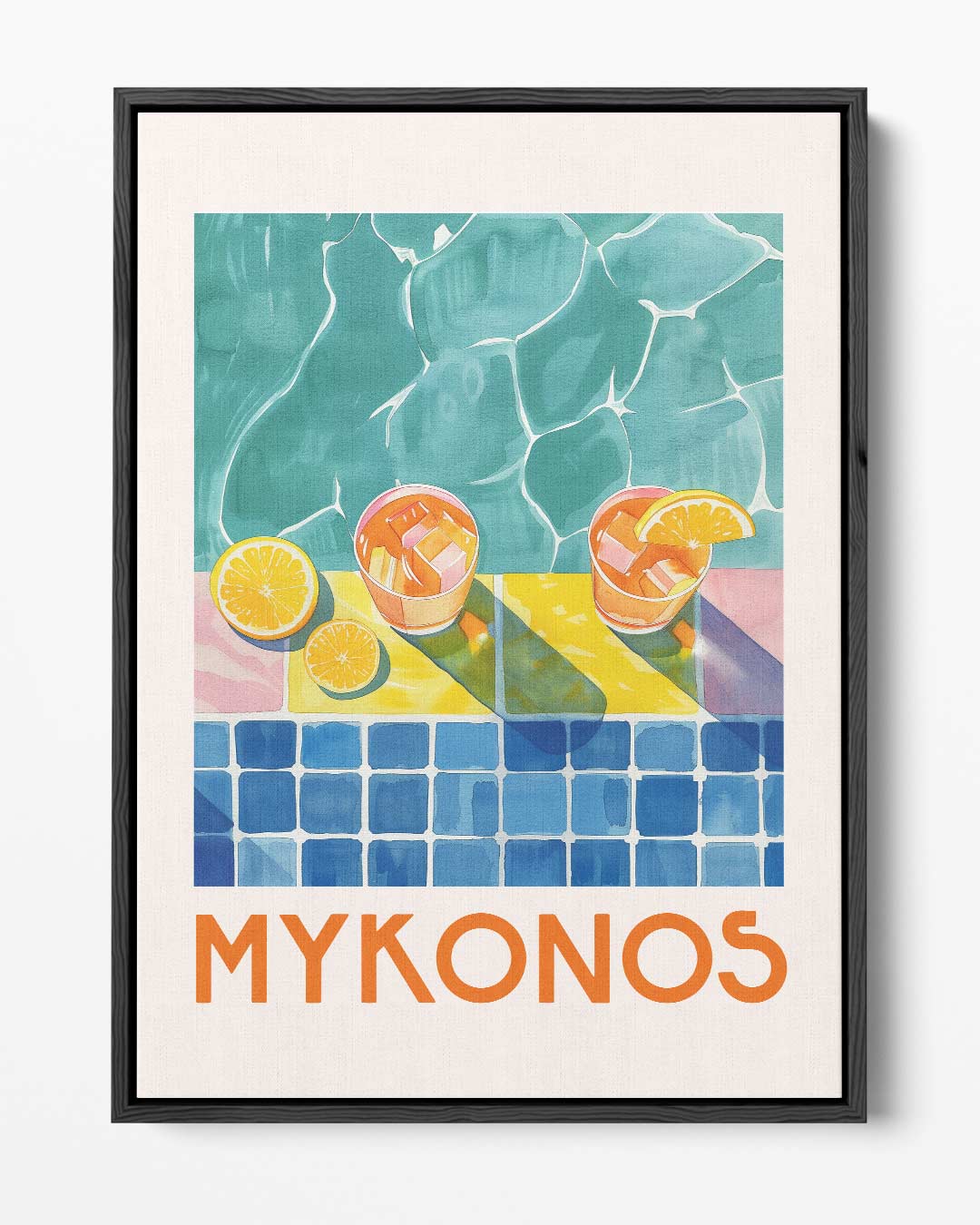 Zomerse Mykonos – portret kunstwerk als wanddecoratie