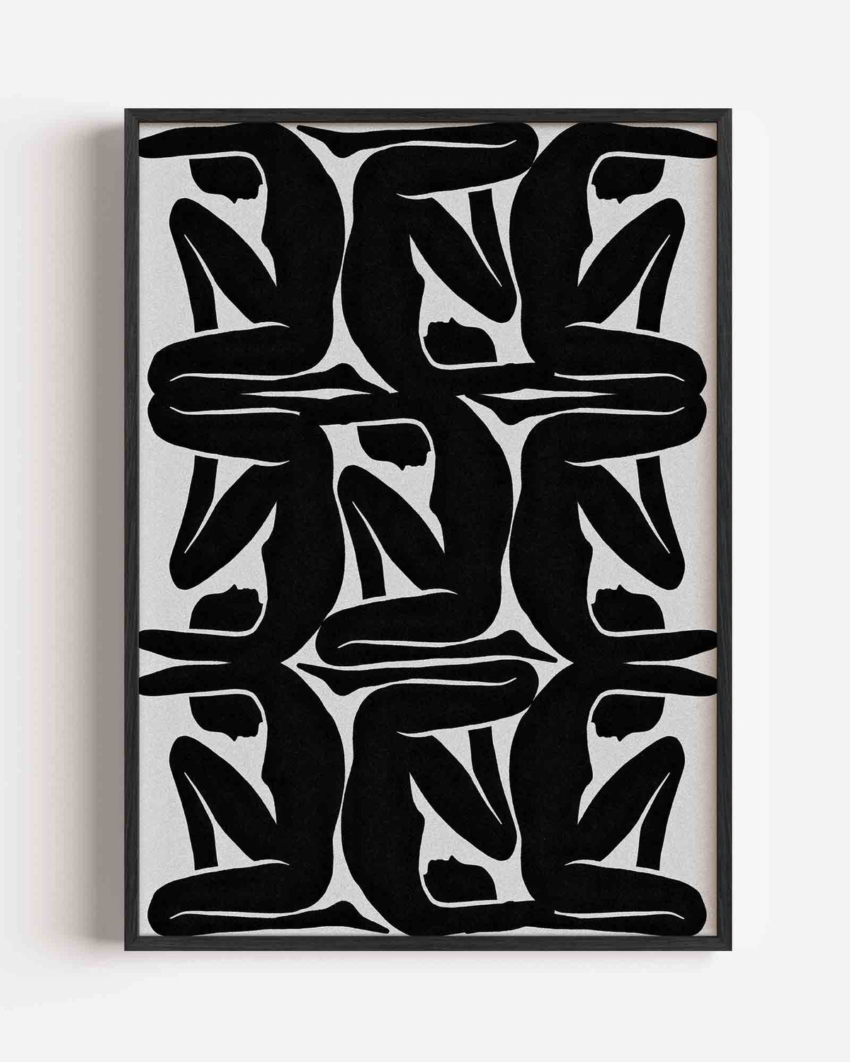 Zwarte silhouetten – Kunst & Design poster als staande wanddecoratie