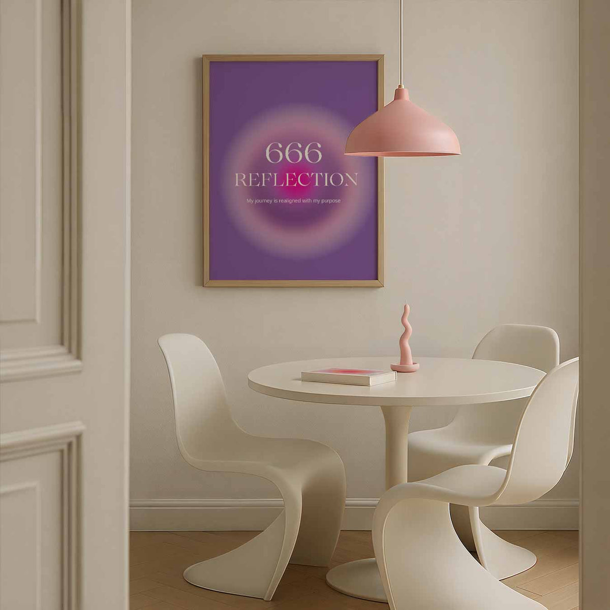 Inspirerende Reflectie – rustgevende wandkunst als portret poster