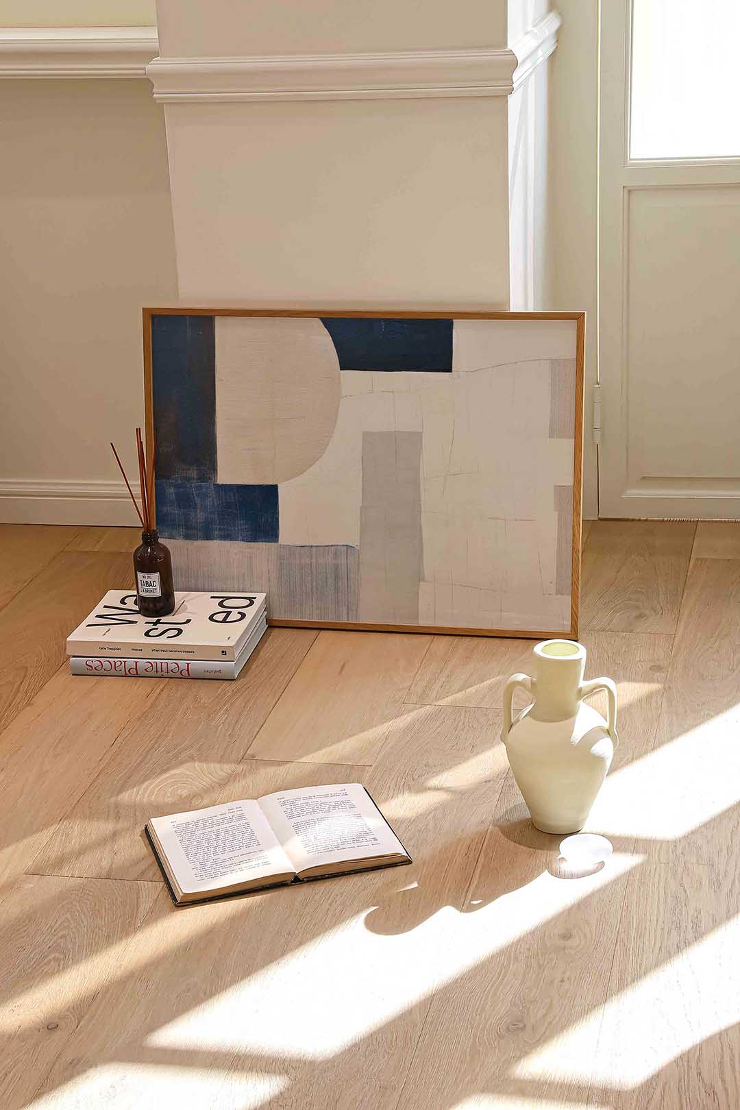 Abstracte vormen – liggende abstracte wanddecoratie van WallArtistic