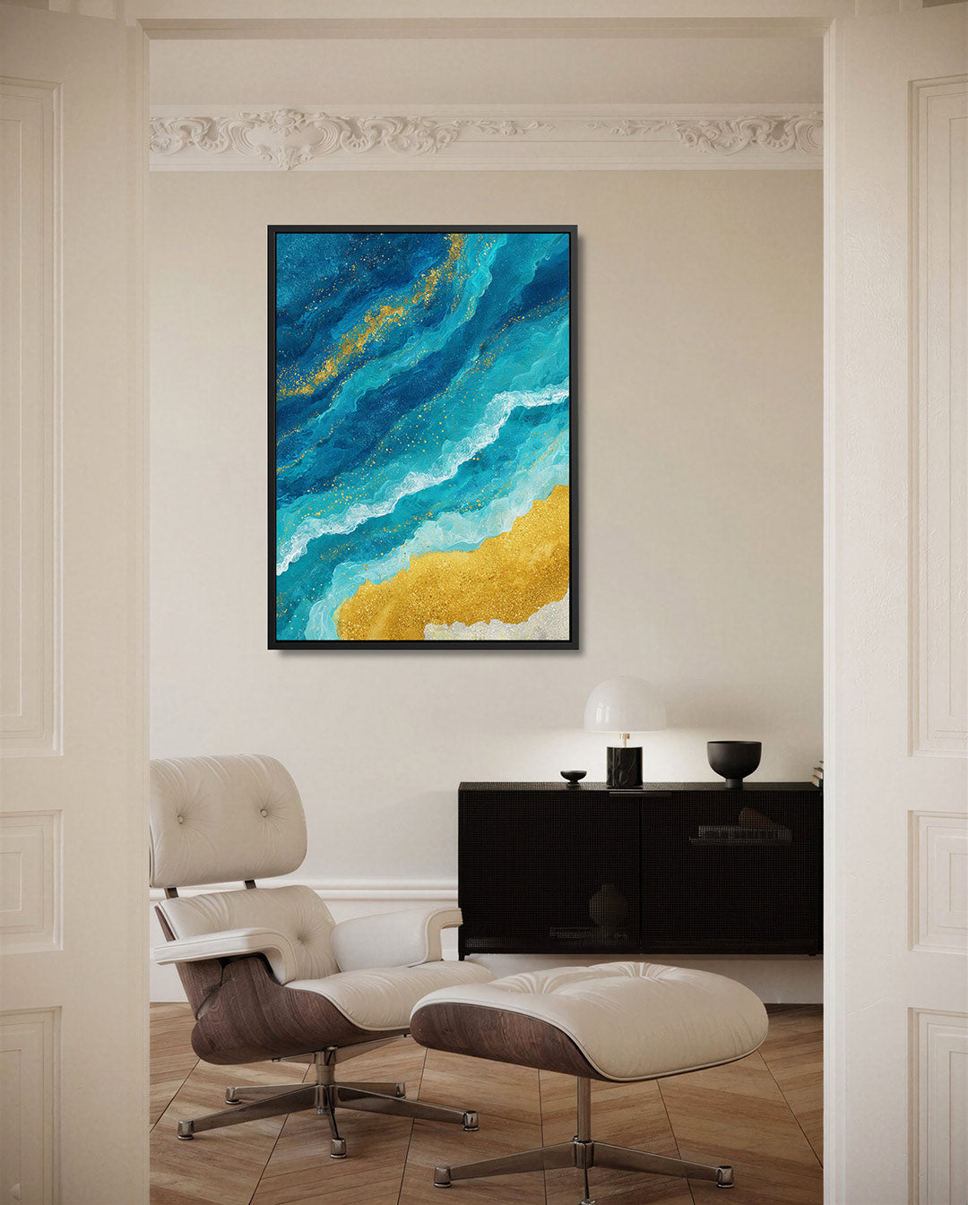 Golvende kleuren – staand wanddecoratie kunstwerk