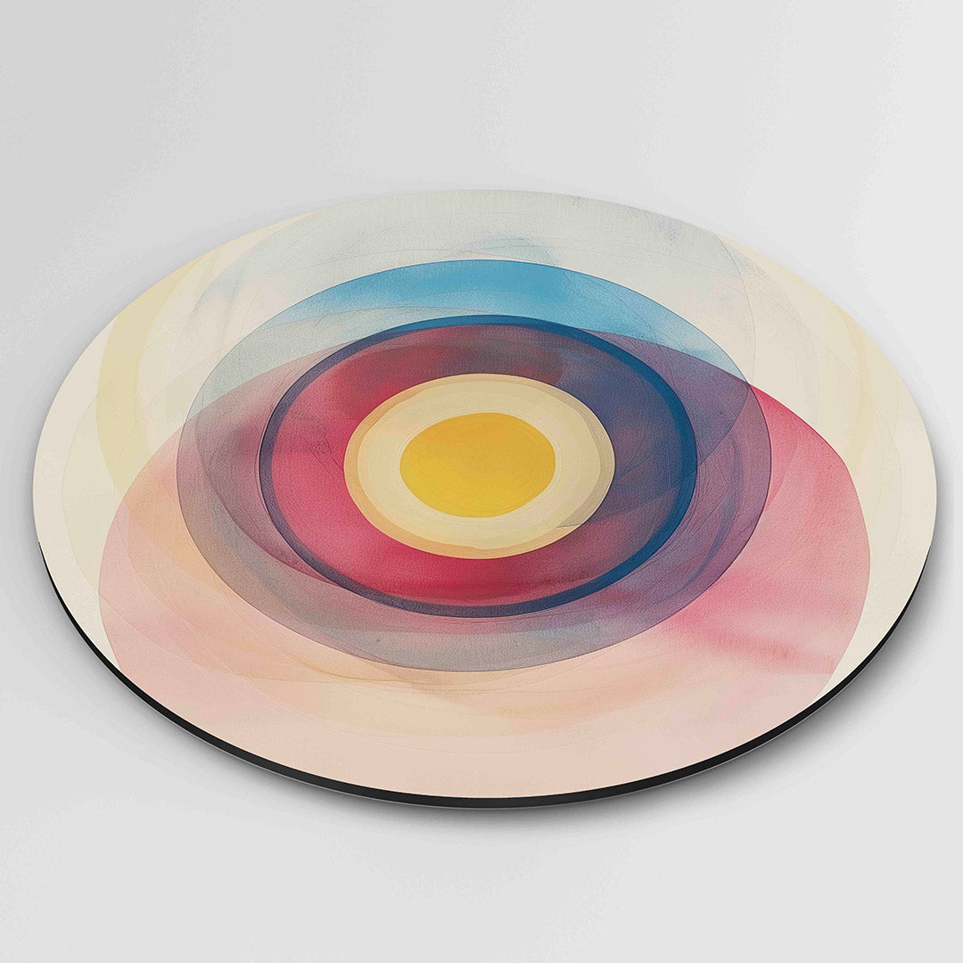 Gekleurde cirkels – moderne ronde wanddecoratie van WallArtistic