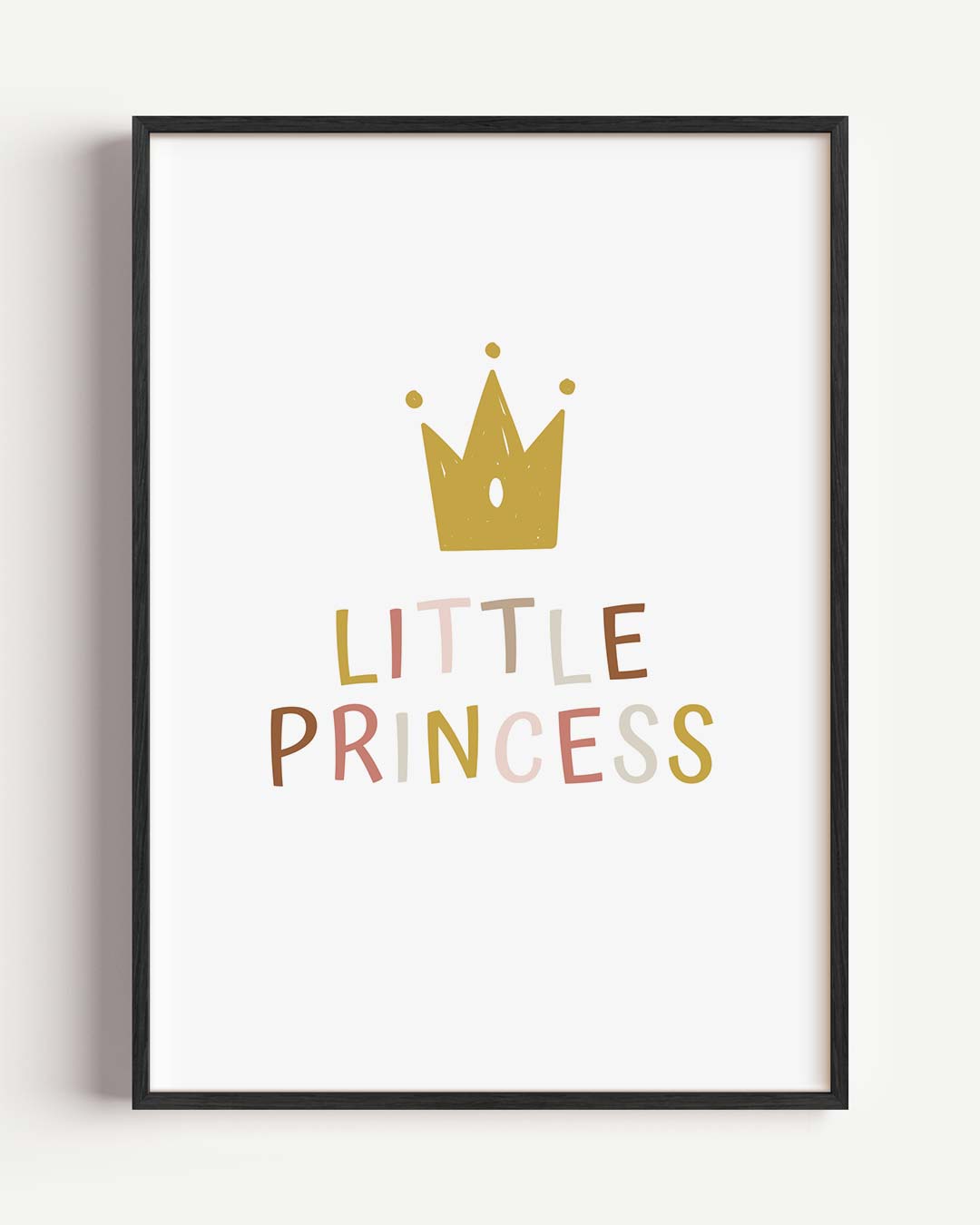 Kleine Prinses Kroon – kids portret poster als wanddecoratie