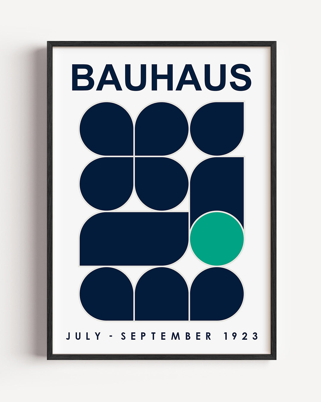 Vorm en kleur – staande Bauhaus poster als wanddecoratie