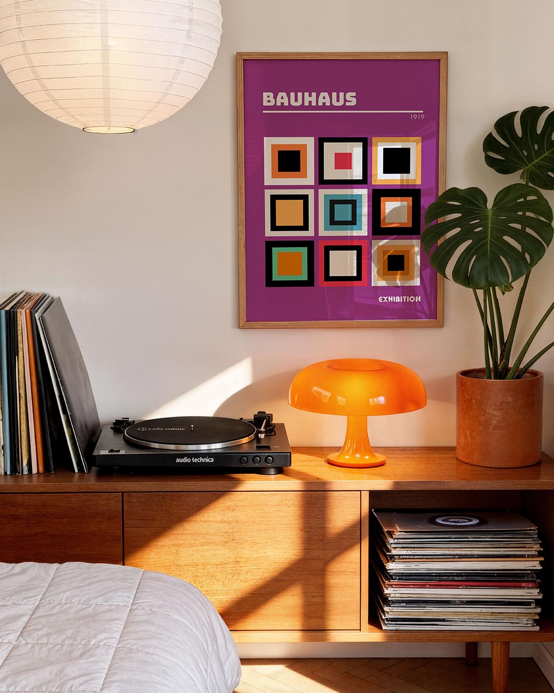 Vorm en kleurvlakken – moderne Bauhaus wandkunst als poster