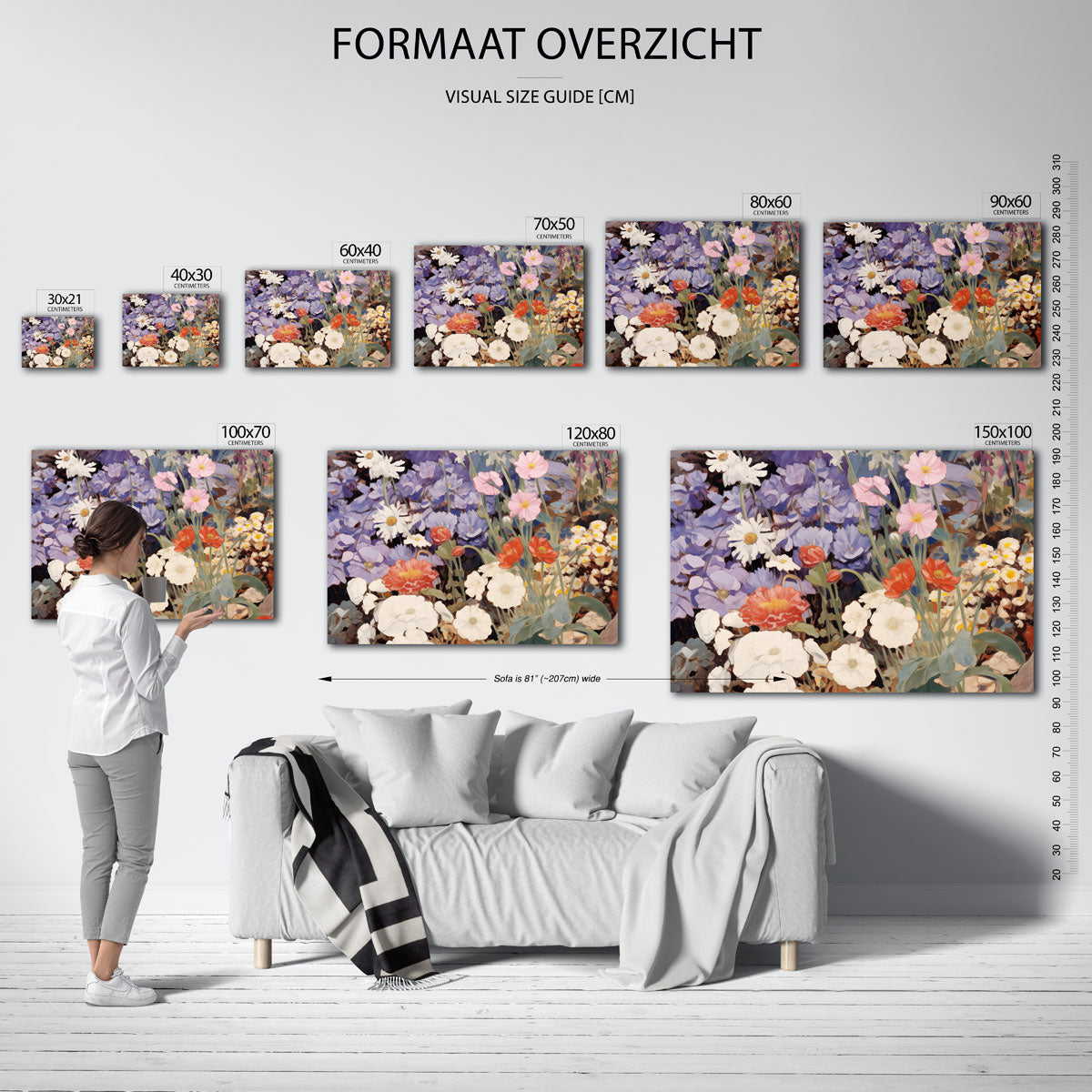 Bloemenpracht – liggende muurposter met bloemen