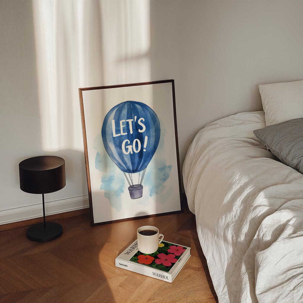 Inspirerende Luchtballon – kinderposter in staand formaat