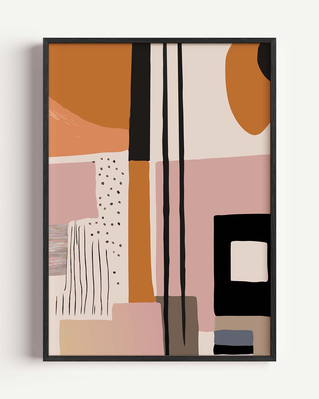 Abstracte Stijlvolle Wanddecoratie – kleurrijke abstracte portret poster als wanddecoratie