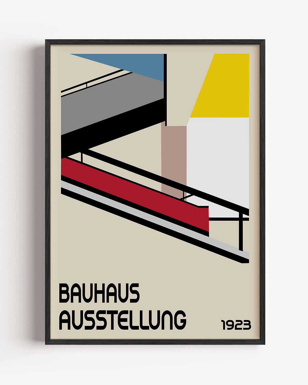 Vorm en balans – staande Bauhaus poster als wanddecoratie