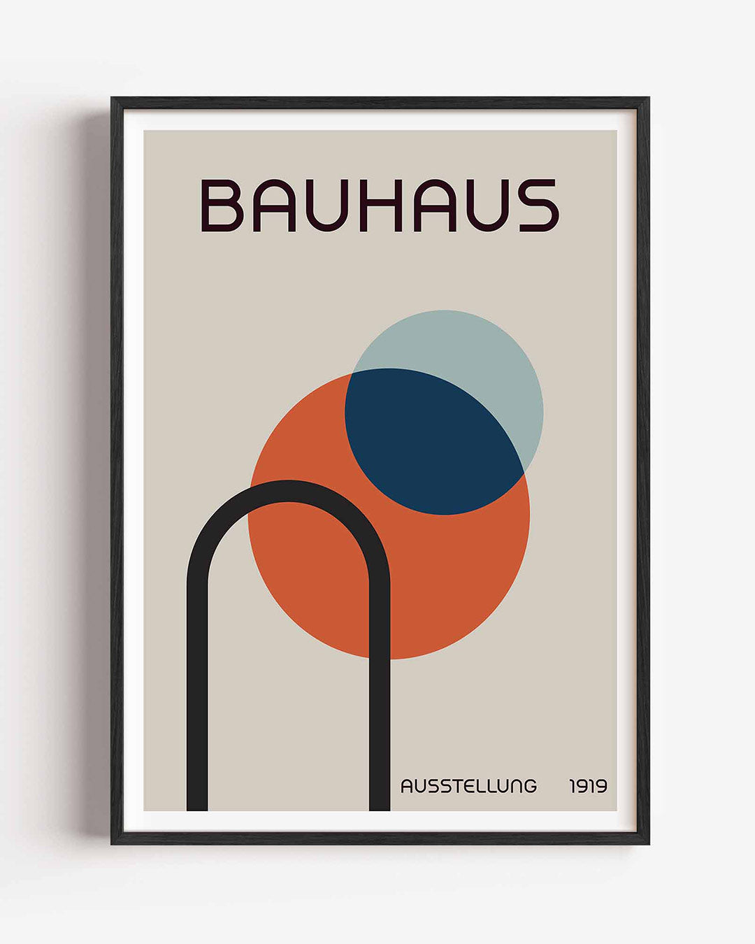 Vorm en kleurvlakken – staande Bauhaus poster als wanddecoratie